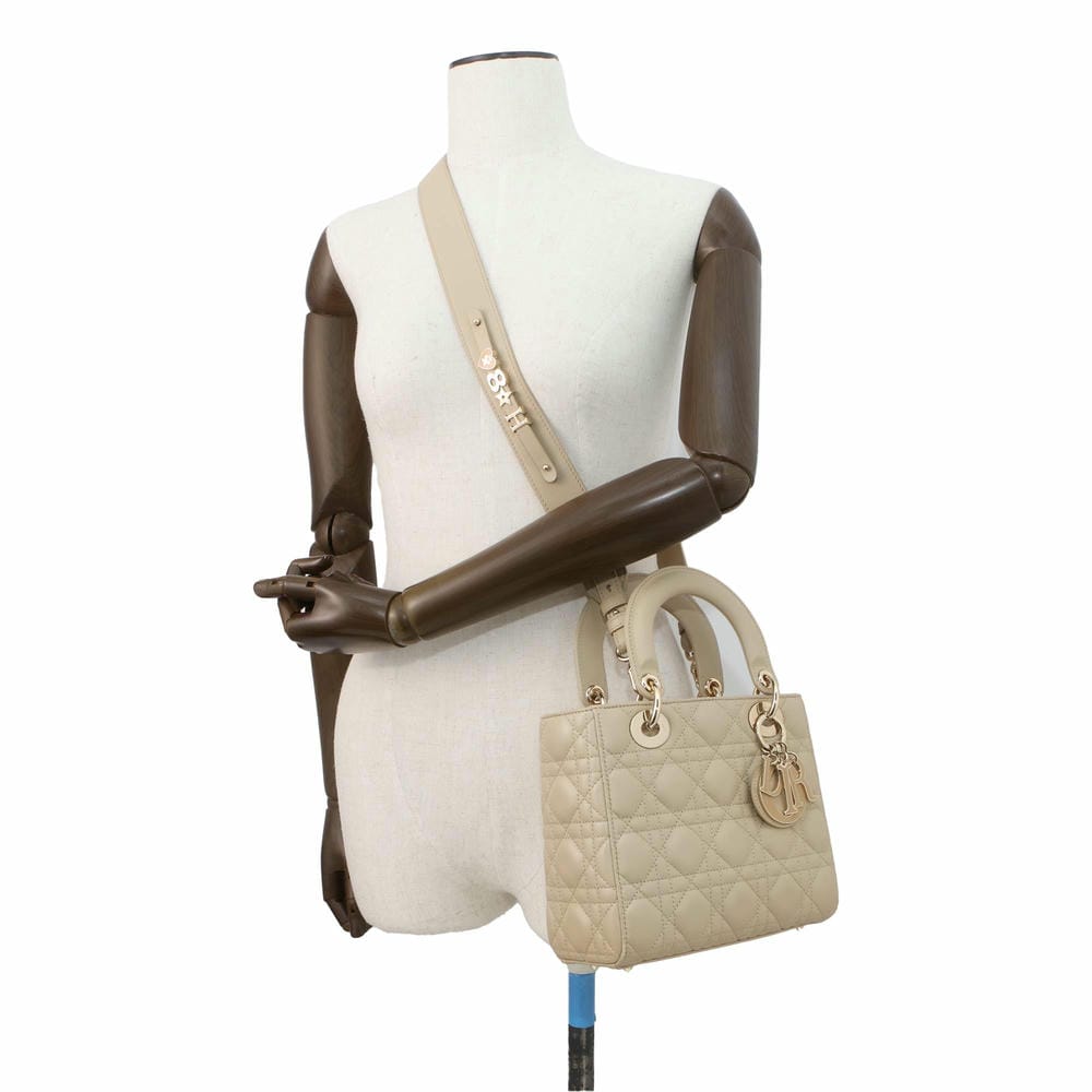 Dior Lady Dior My ABC 2WAY Handbag Beige M0538OCEA Lambskin Size Small