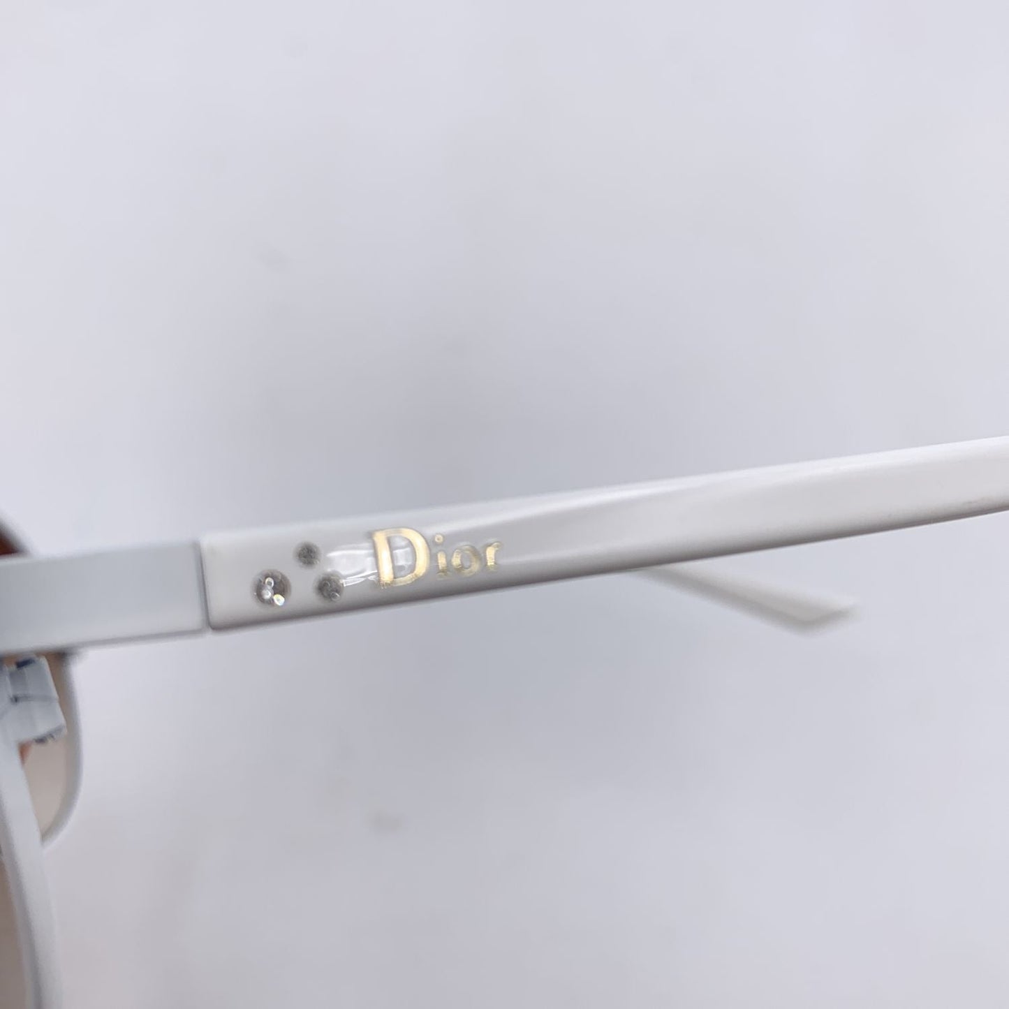 CHRISTIAN DIOR Vintage White Aviator Ladybug Tiny Osir 5 Sunglasses