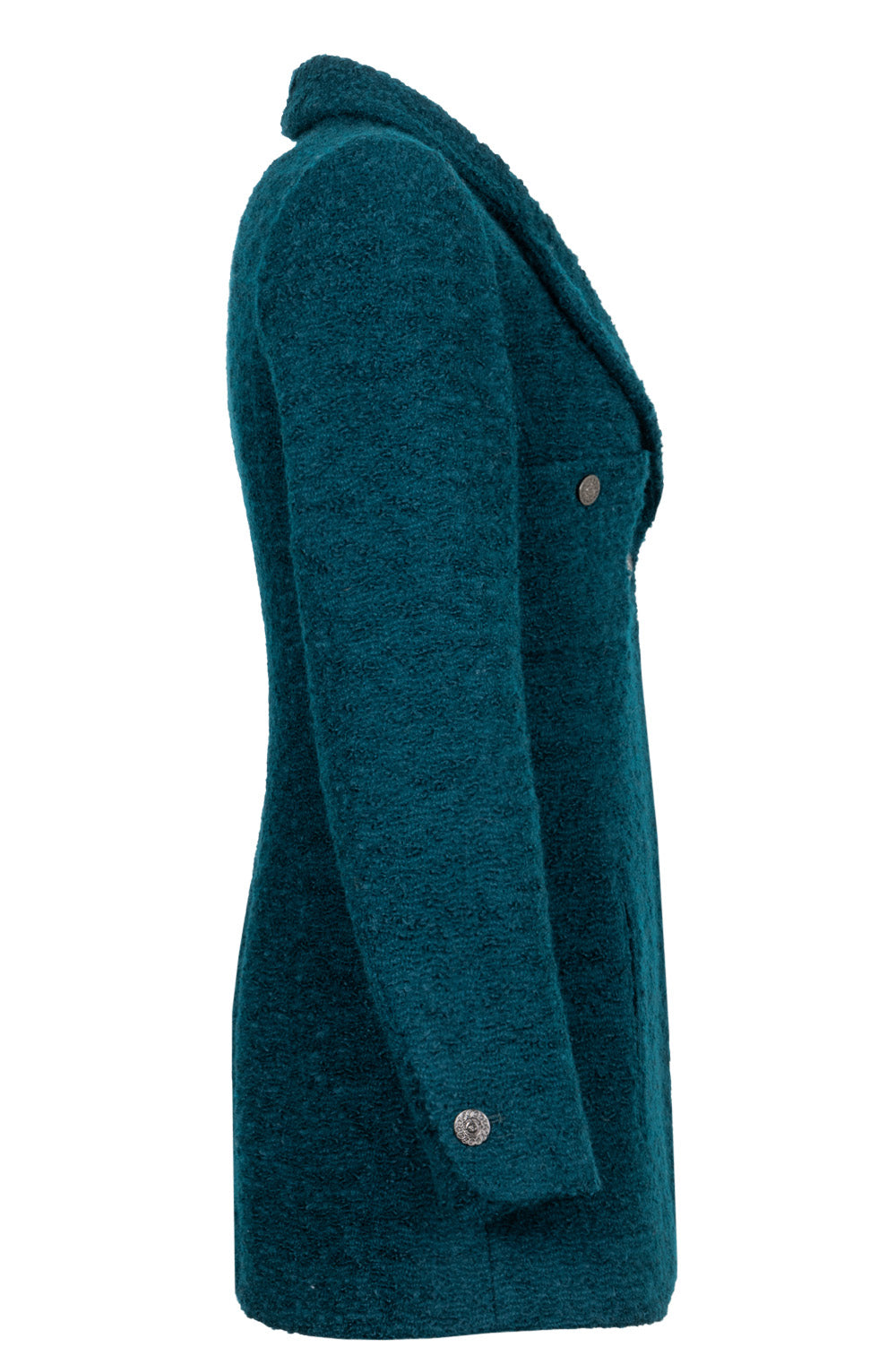 CHANEL Boucle One Button Jacket Petrol
