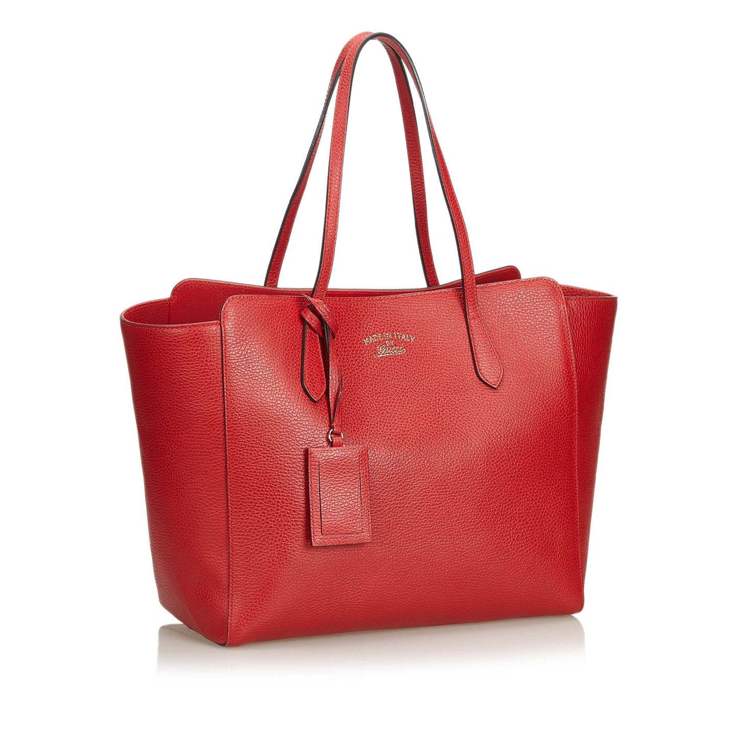 G*G Red Others Leather Swing Tote Bag Italy