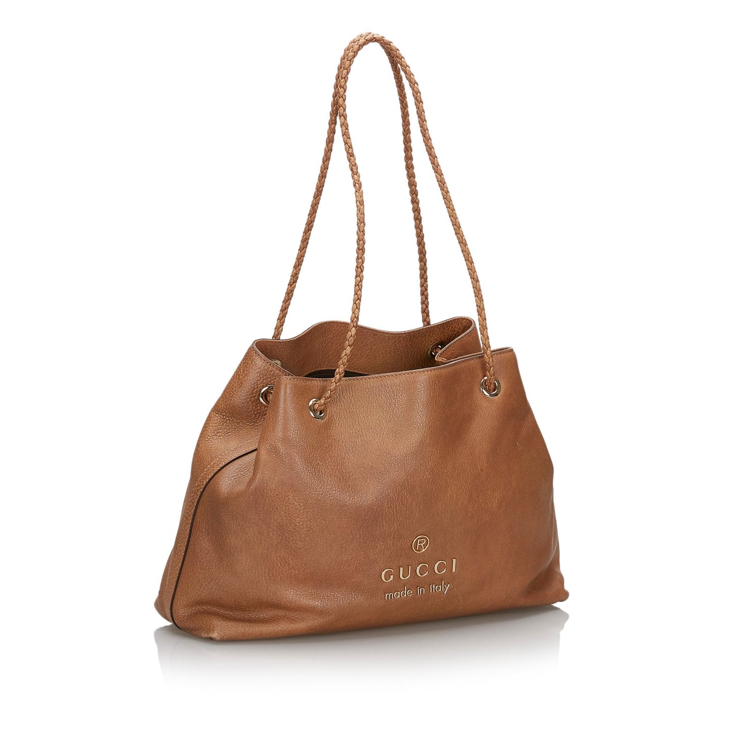 G*G Brown Light Others Leather Gifford Tote Bag Italy