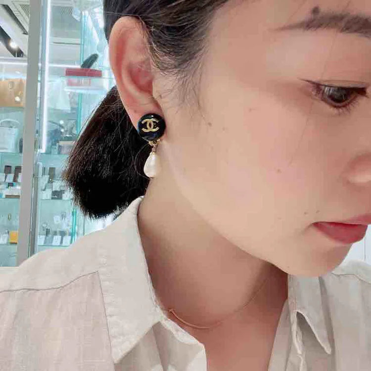 Chanel Pearl Clip On Earrings