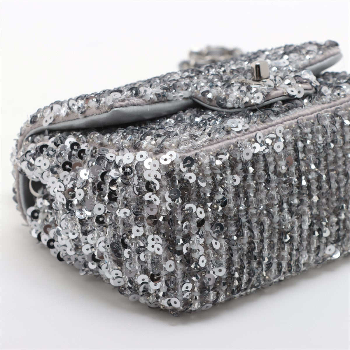 CHANEL COCOMARK SPANCOL X BEAS X LEADER SINGLE FLAP SINGLE CHAIN BAG SILVER SILVER GOLD TOOL AS4269 BIG TOOL SHOP