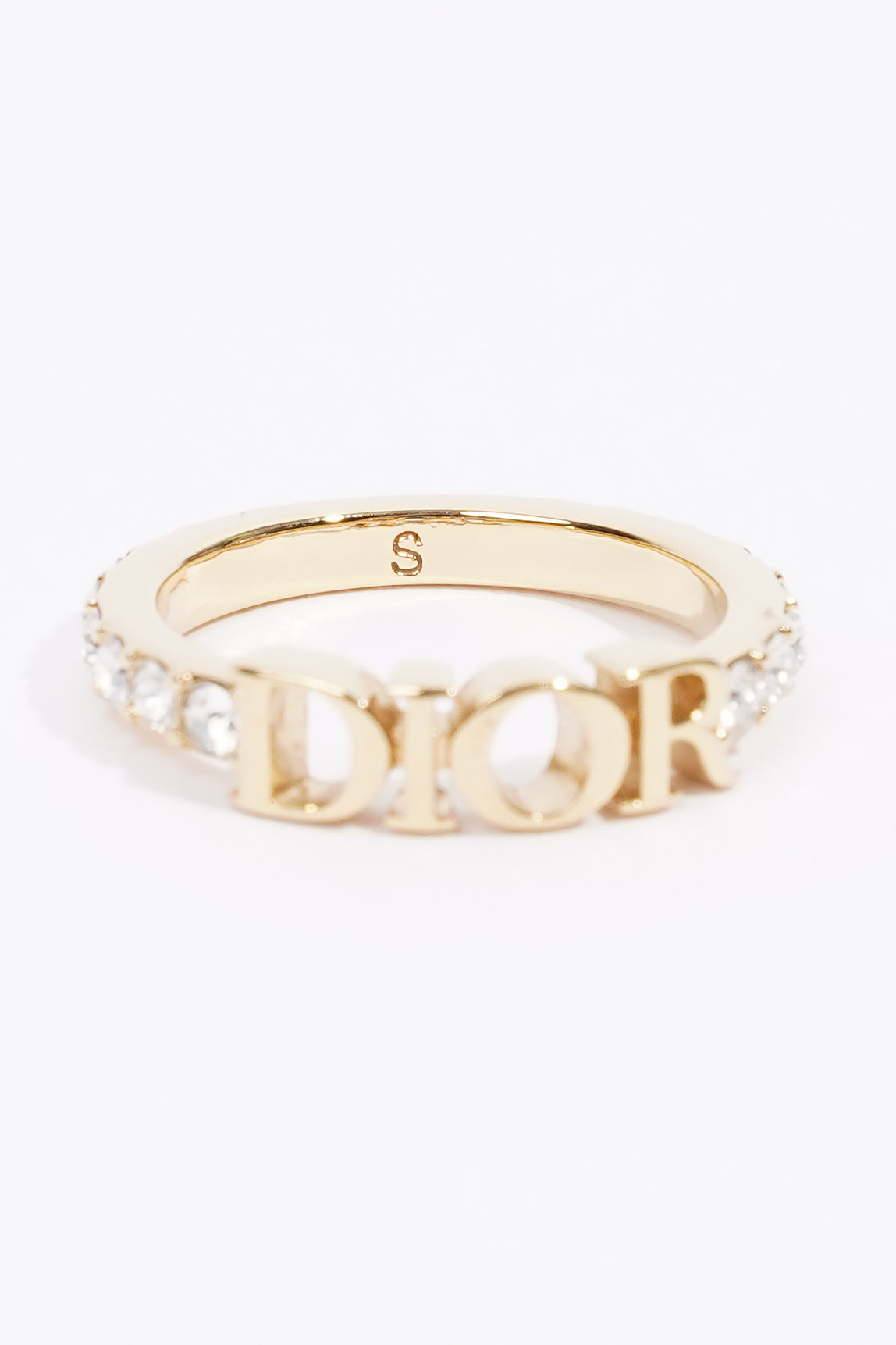 Christian Dior Dio(r)evolution Ring Gold / White Crystals Gold Plated Small