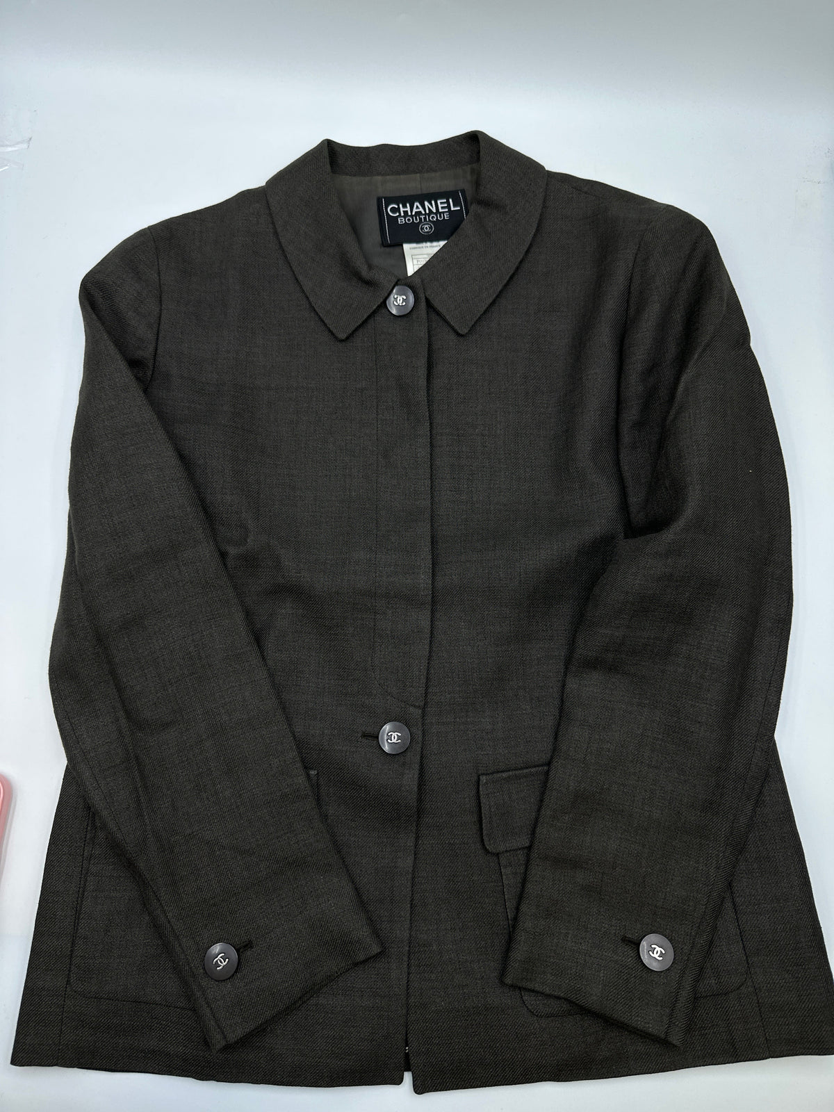 CHANEL LINEN JACKET GREY DXBK0285