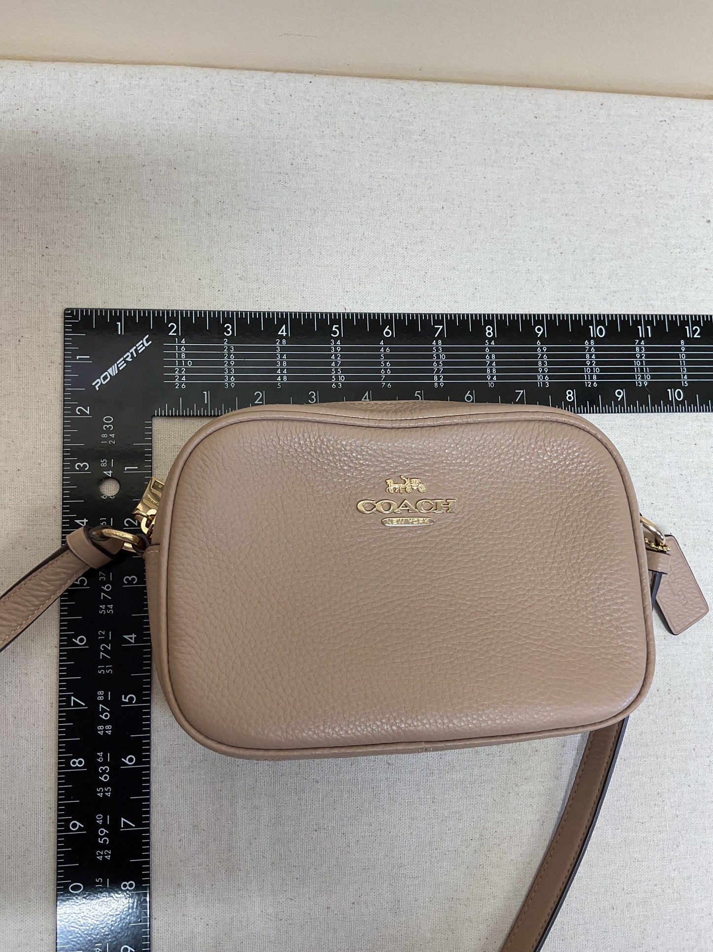 Crossbody Designer By Coach In Beige, Size:Small