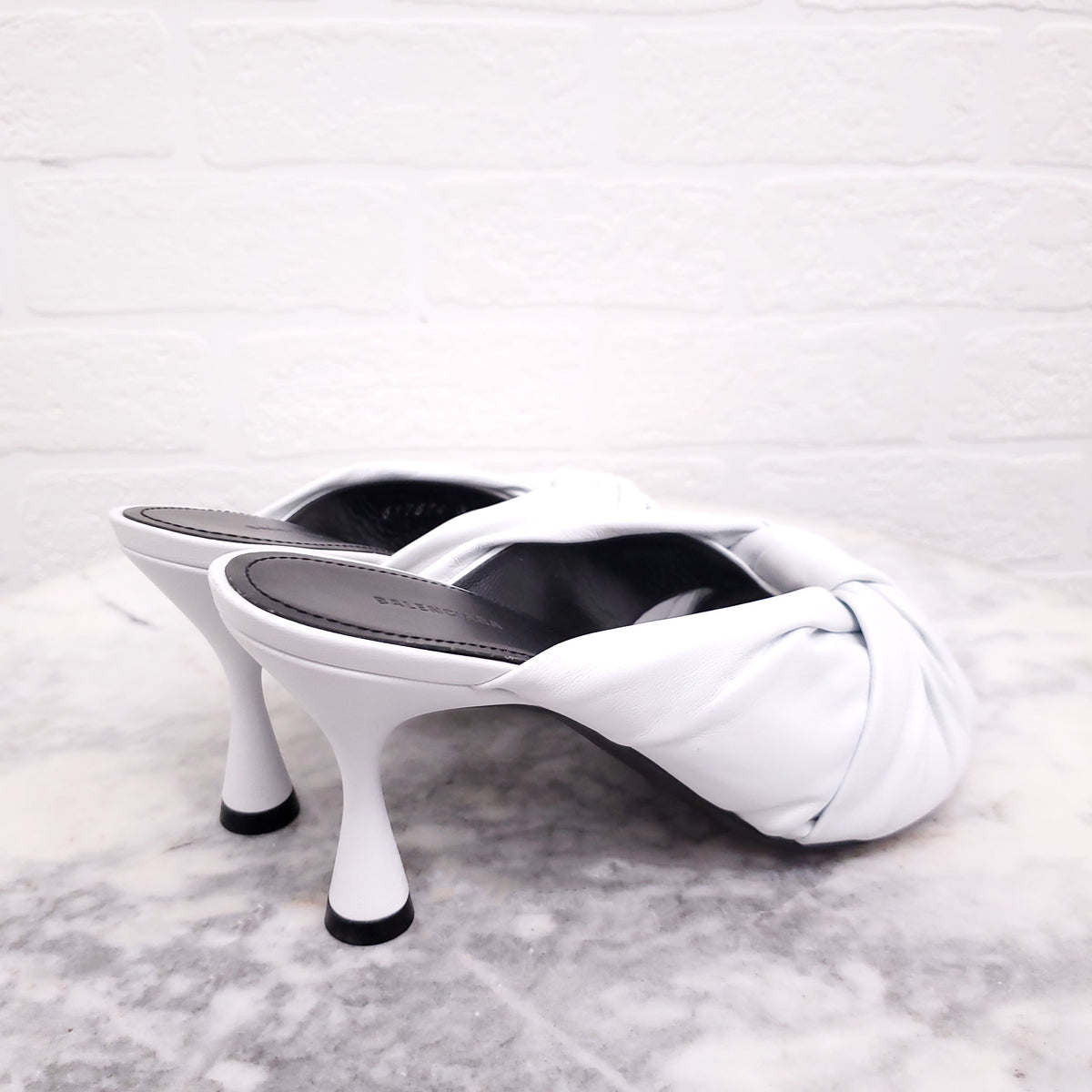 BALENCIAGA WHITE DRAPY SANDAL - SIZE 36