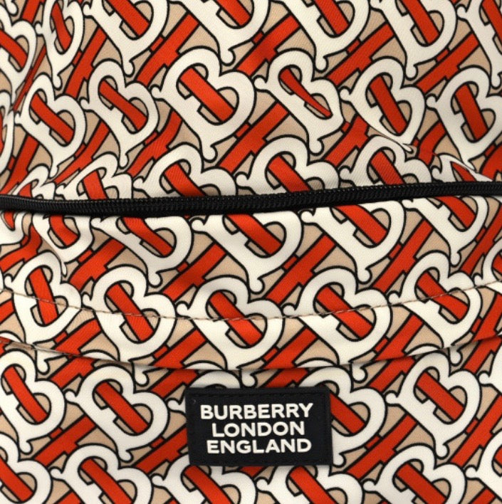 BURBERRY NYLON MONOGRAM CONVERTIBLE VERMILION BUM/ BACKPACK