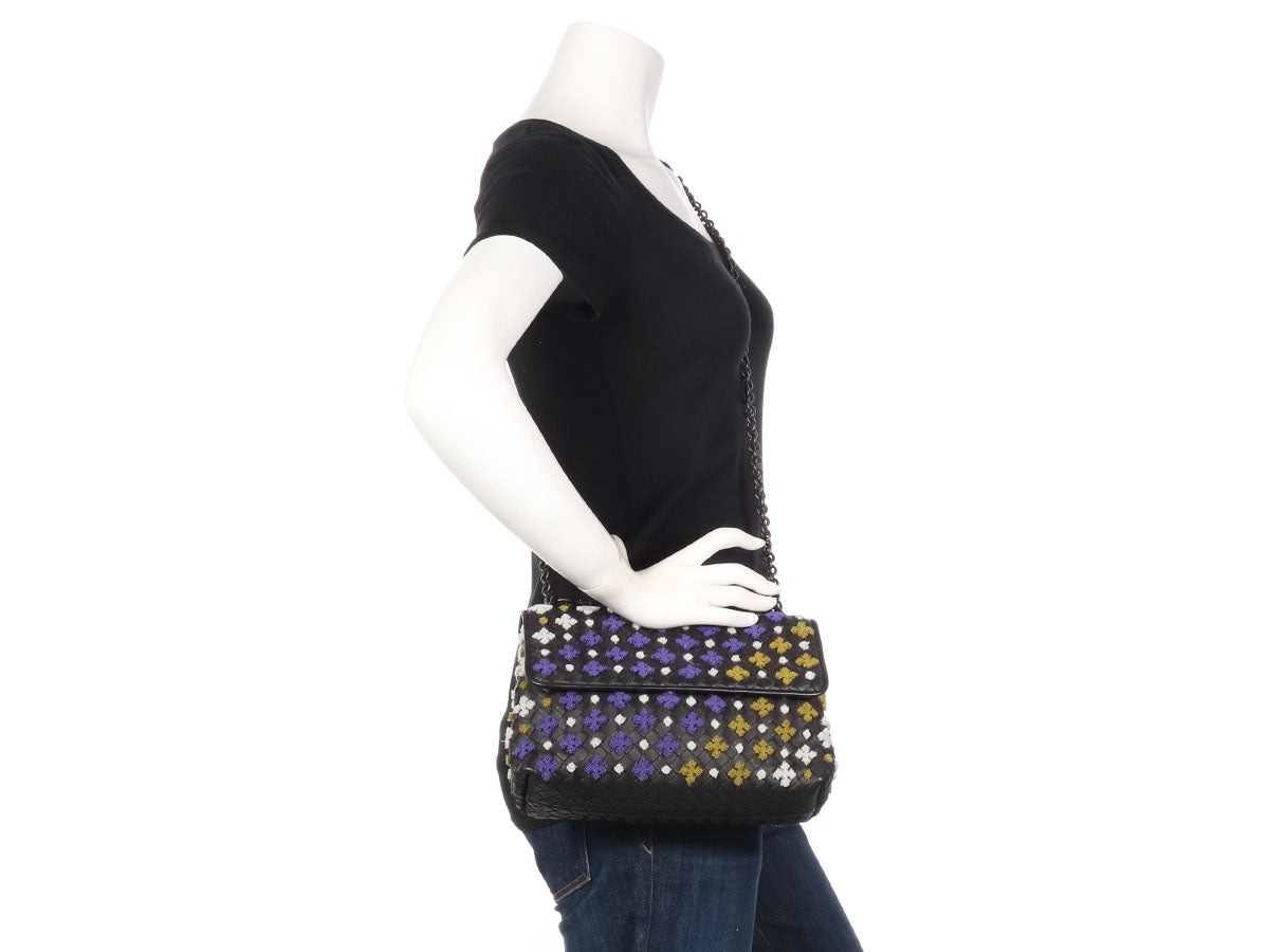 Bottega Veneta Multicolor Embroidered Olimpia Bag