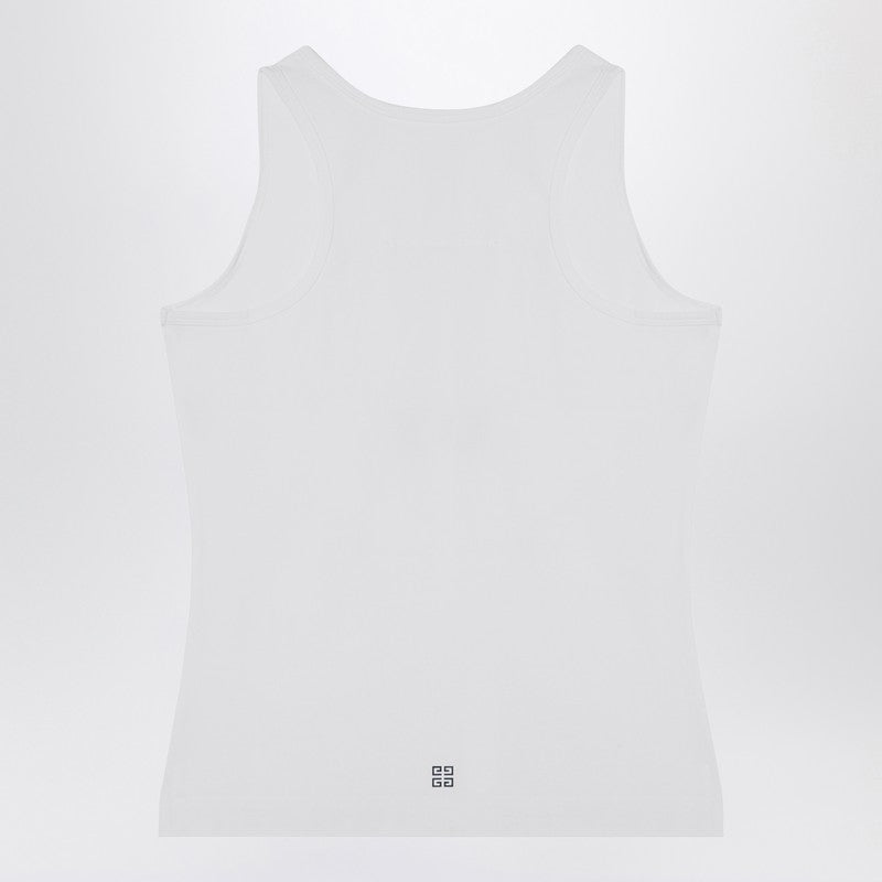 Givenchy White Cotton Tank Top With Logo Women