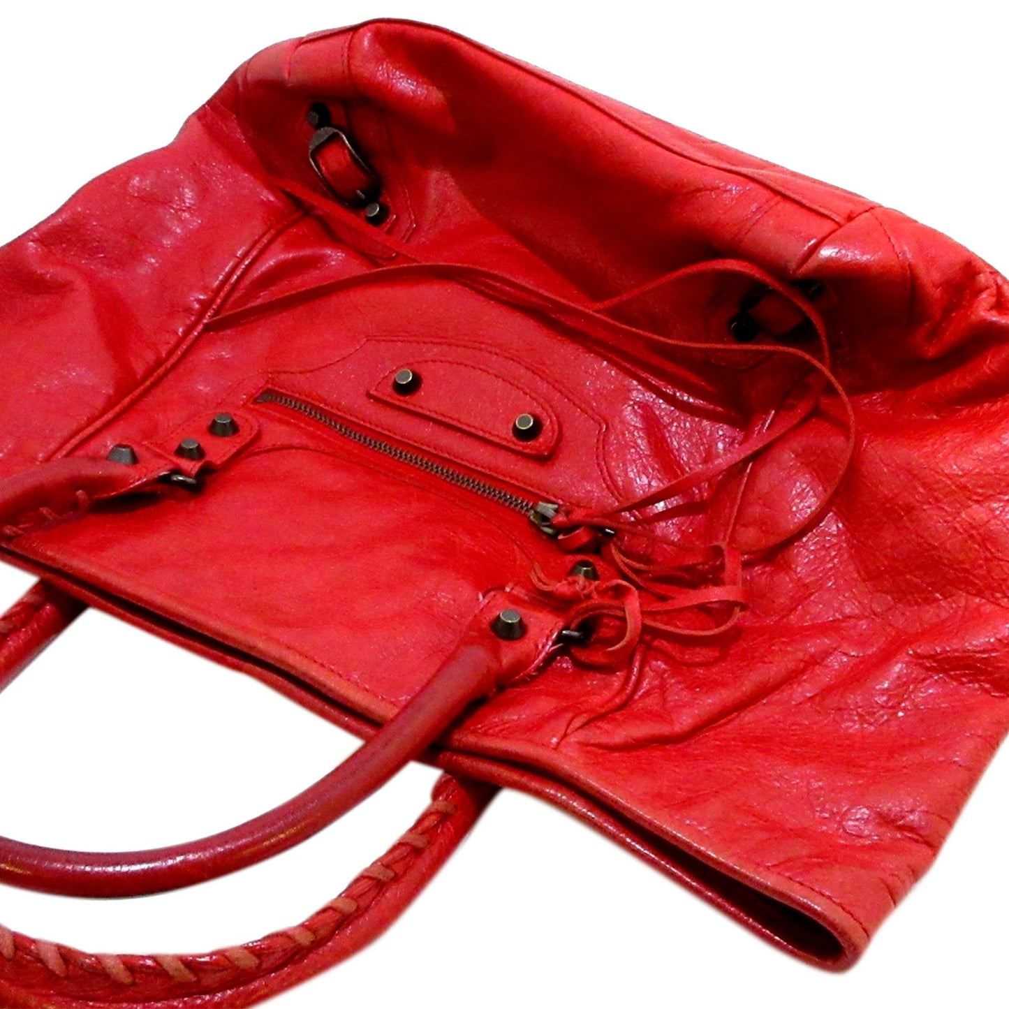 Luxury Balenciaga Motocross Sunday Leather Tote Bag (SHG-36401)