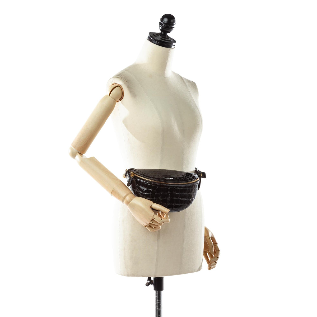 Luxury Balenciaga Souvenir Embossed Patent Leather Belt Bag (SHG-27024)