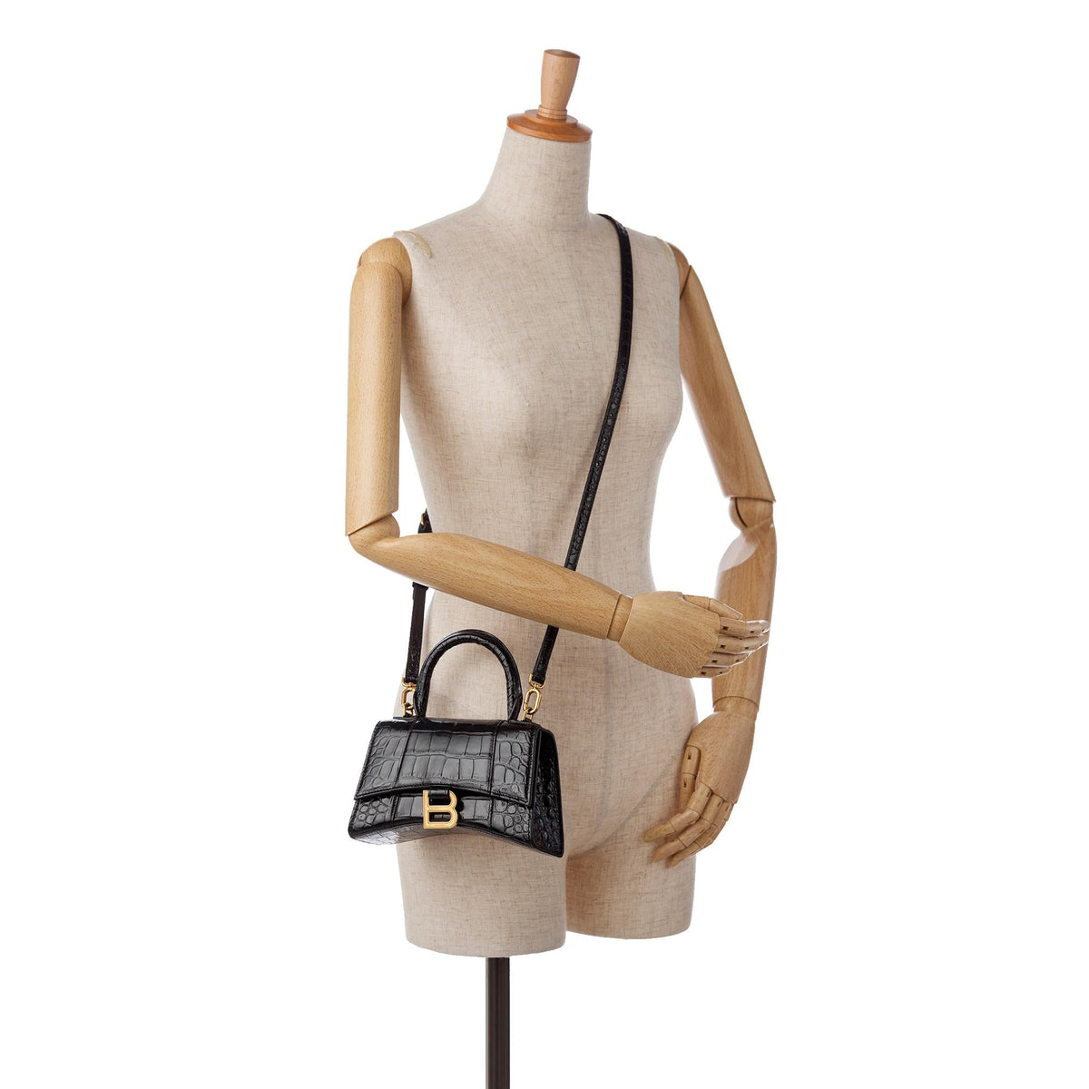 Luxury Balenciaga XS Embossed Hourglass (SHG-37571)