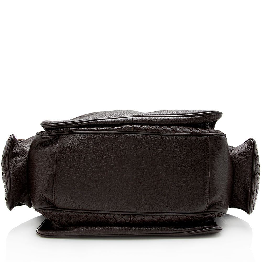 Luxury Bottega Veneta Intrecciato Leather Shoulder Bag (SHF-14344)