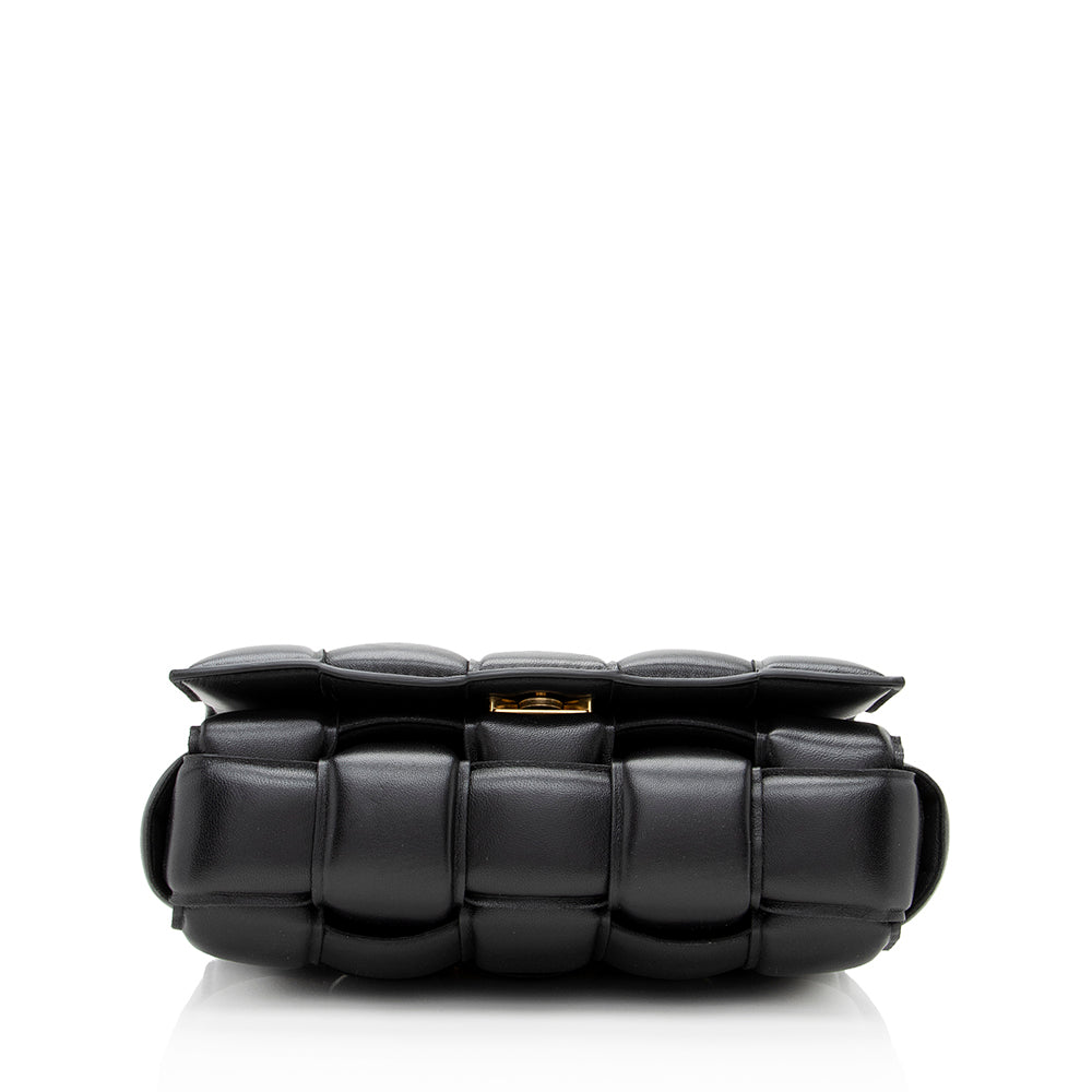 Luxury Bottega Veneta Lambskin Cassette Chain Maxi Shoulder Bag (SHF-18871)