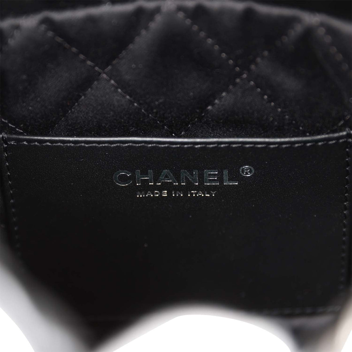 Chanel Mini Bag Black Calfskin Silver Hardware