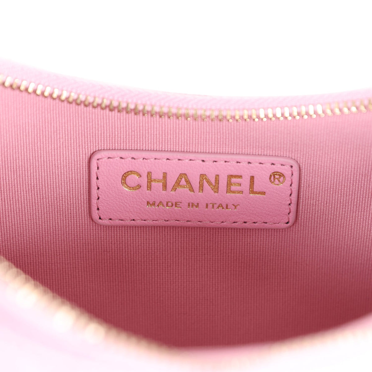Chanel Small Chain Around Hobo Pink Lambskin Gold Hardware