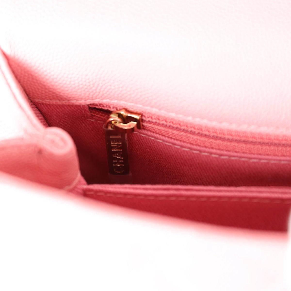 Chanel Small Coco Handle Dark Pink Caviar Light Gold Hardware