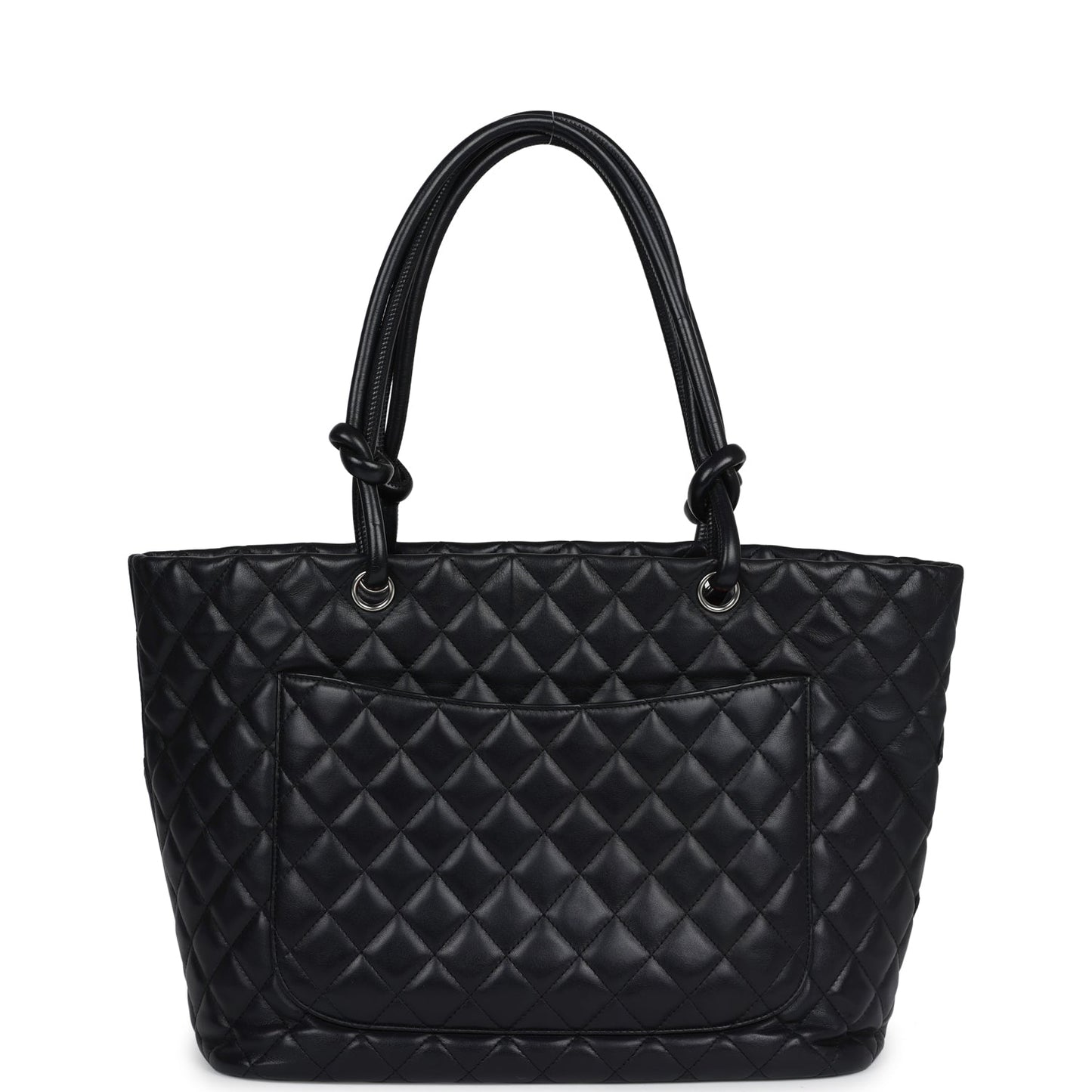 Chanel Large Cambon Ligne Tote Black Calfskin Silver Hardware