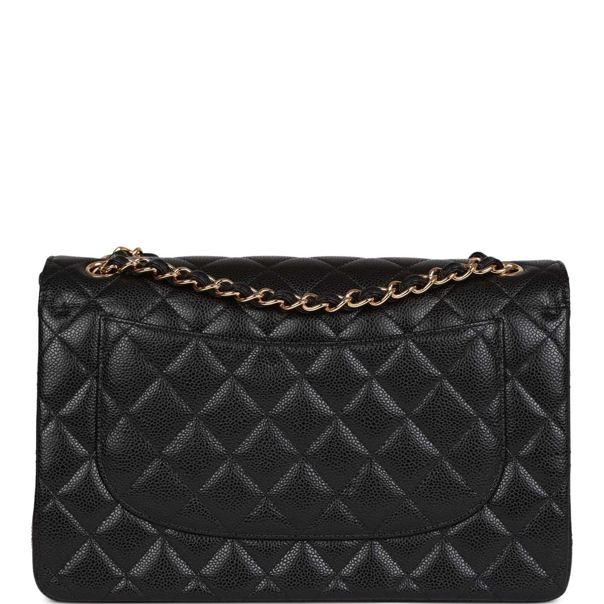 Chanel Jumbo Classic Double Flap Bag Black Caviar Gold Hardware