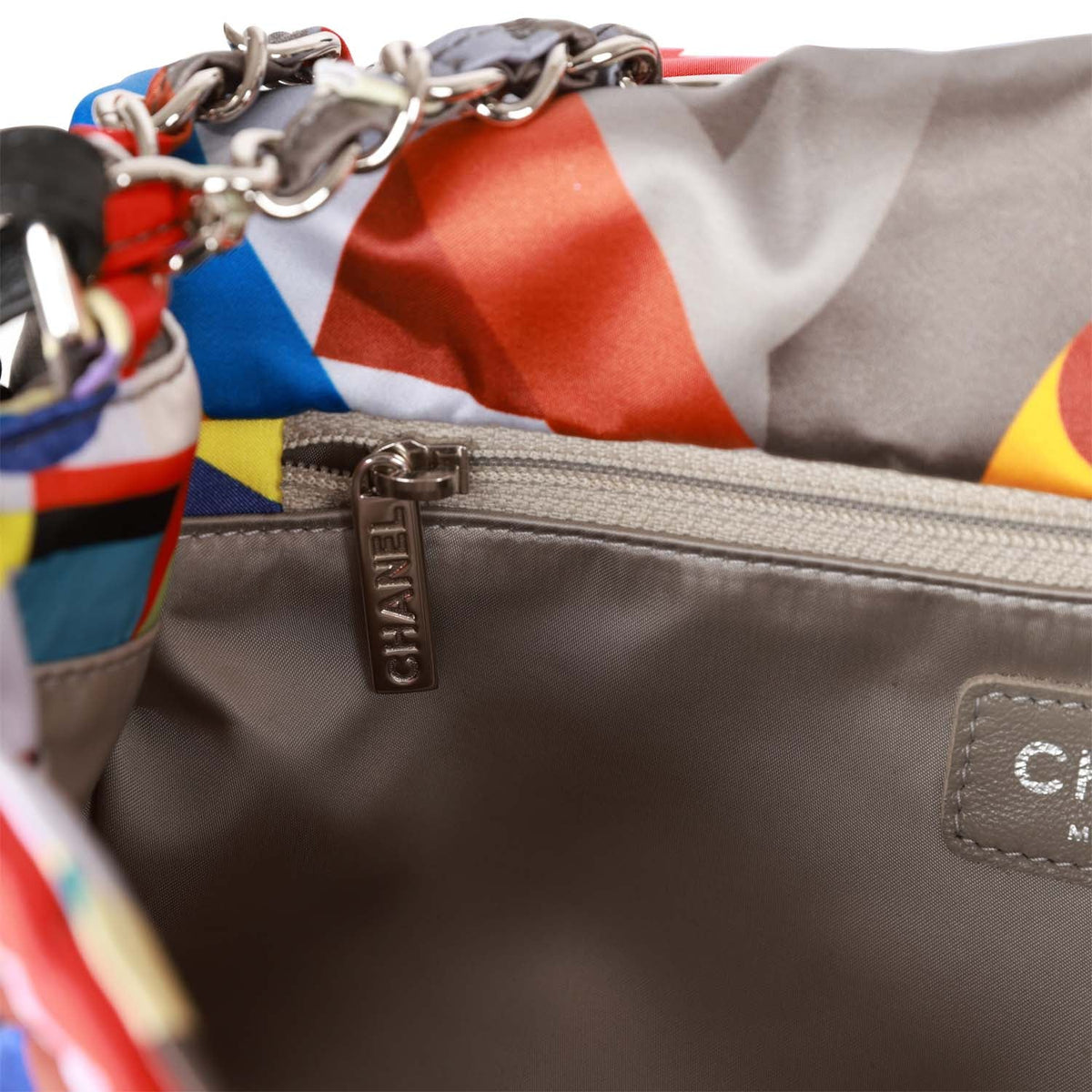 Chanel Medium Flap Bag Coco Color Multicolor Nylon Silver Hardware