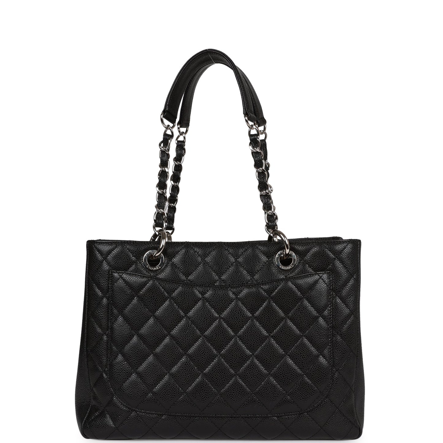 Chanel Grand Shopping Tote GST Black Caviar Silver Hardware