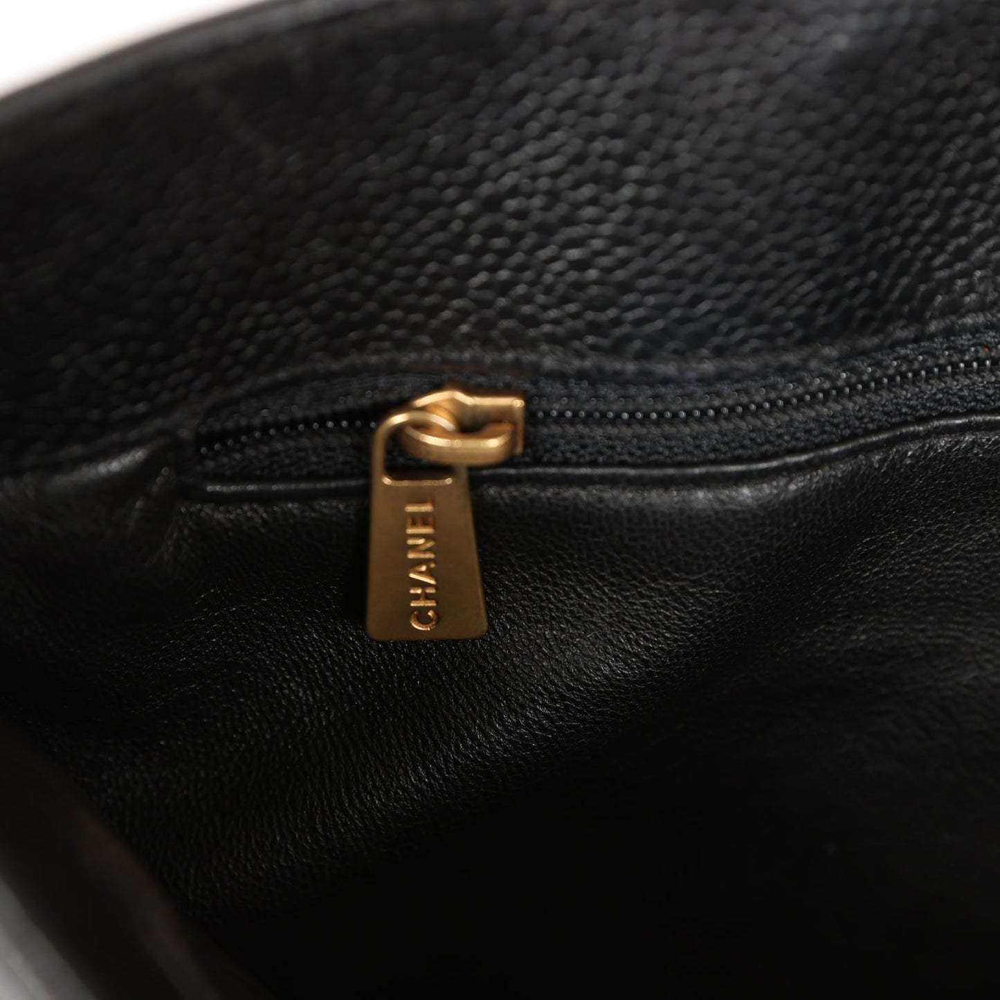 Vintage Chanel Quilted CC Tote Black Caviar Tortoiseshell Bakelite Hardware