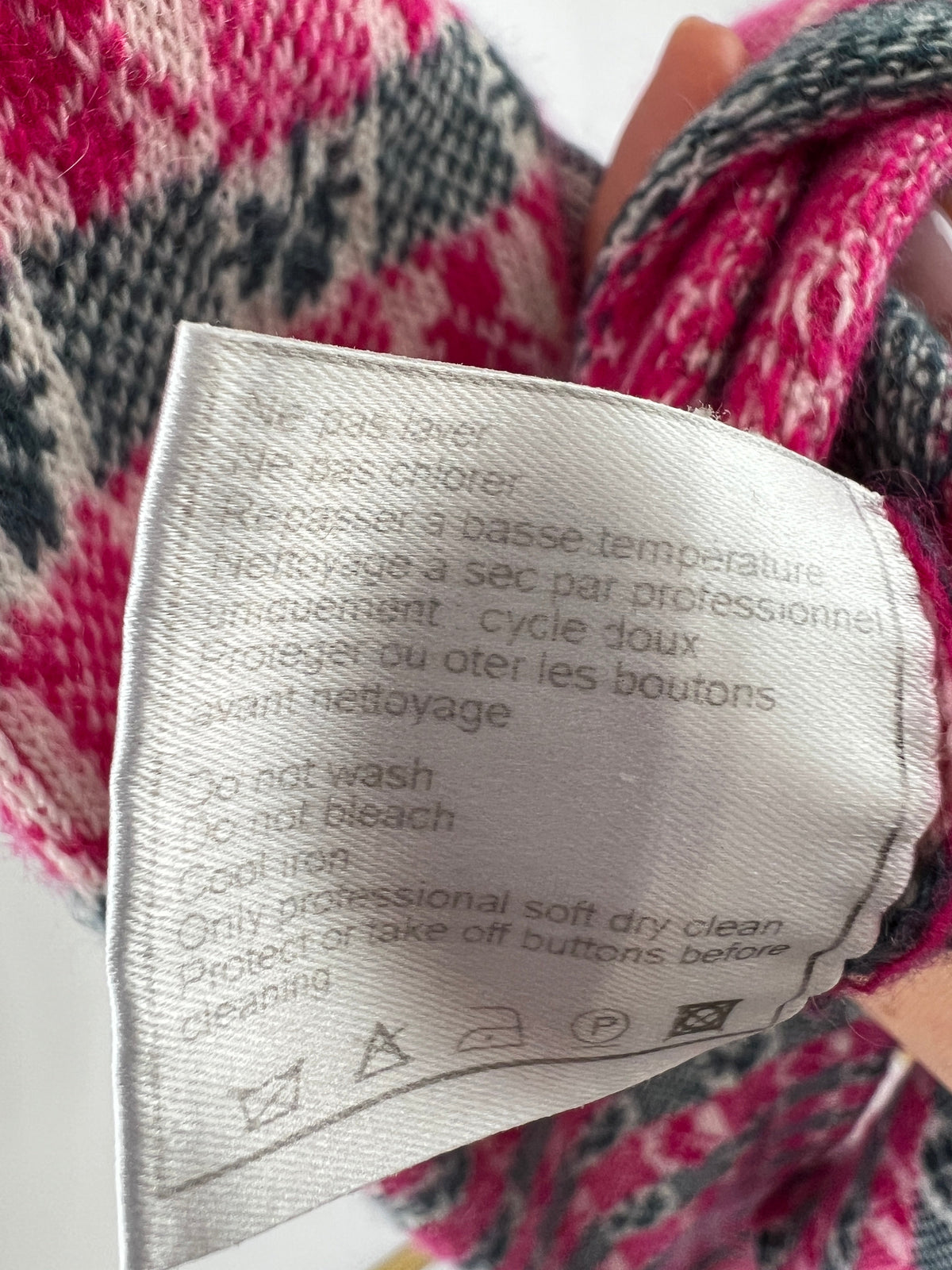 Chanel Pink Intarsia Knit Cashmere igan and Top Set Size FR 40 (UK 12)