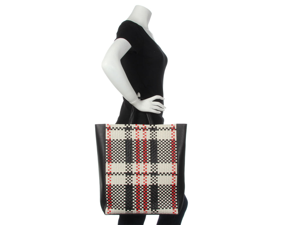 Céline Woven Plaid Tote