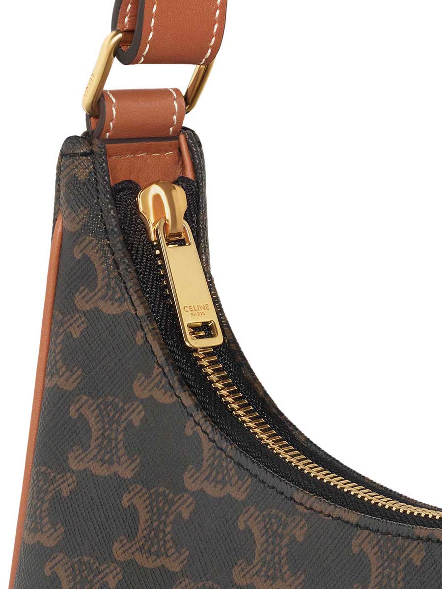 Ava Bag in Triomphe Canvas and Calfskin in Tan