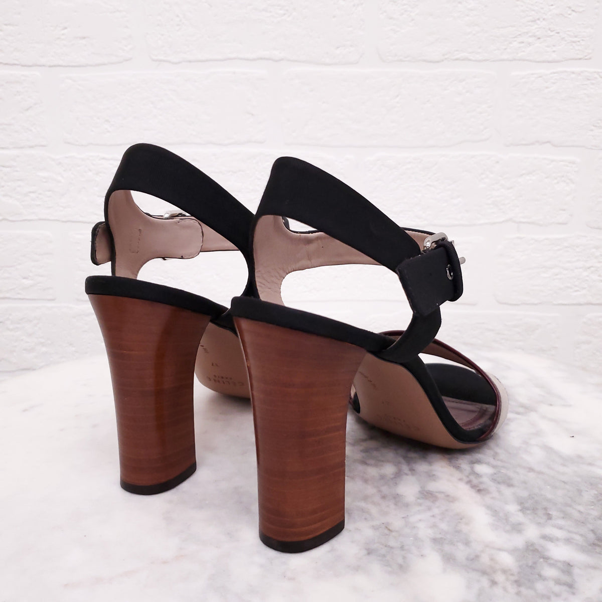 CELINE LINEN HEELS - SIZE 37