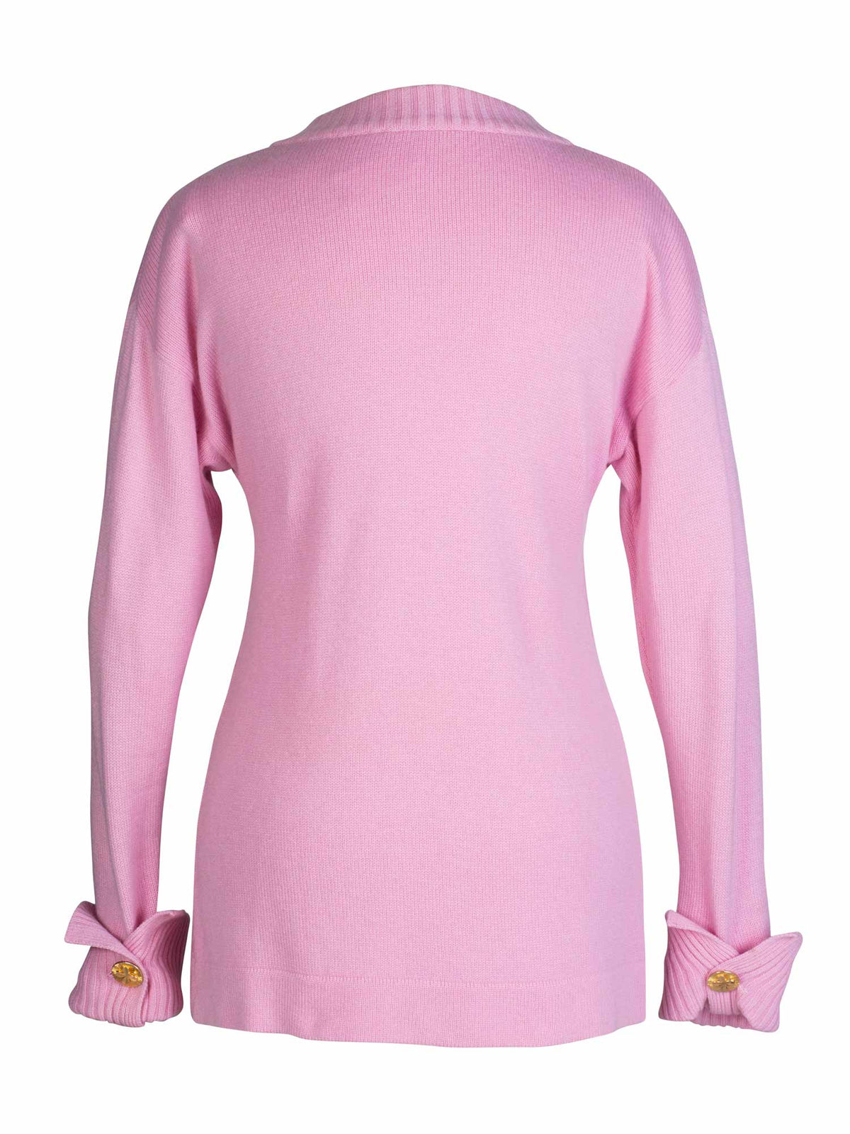 Chanel s Cashmere Gold Clover Buttons Cardigan Pink