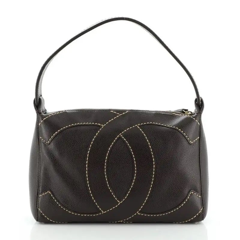 CHANEL CC CAVIAR STITCH SHOULDER BAG