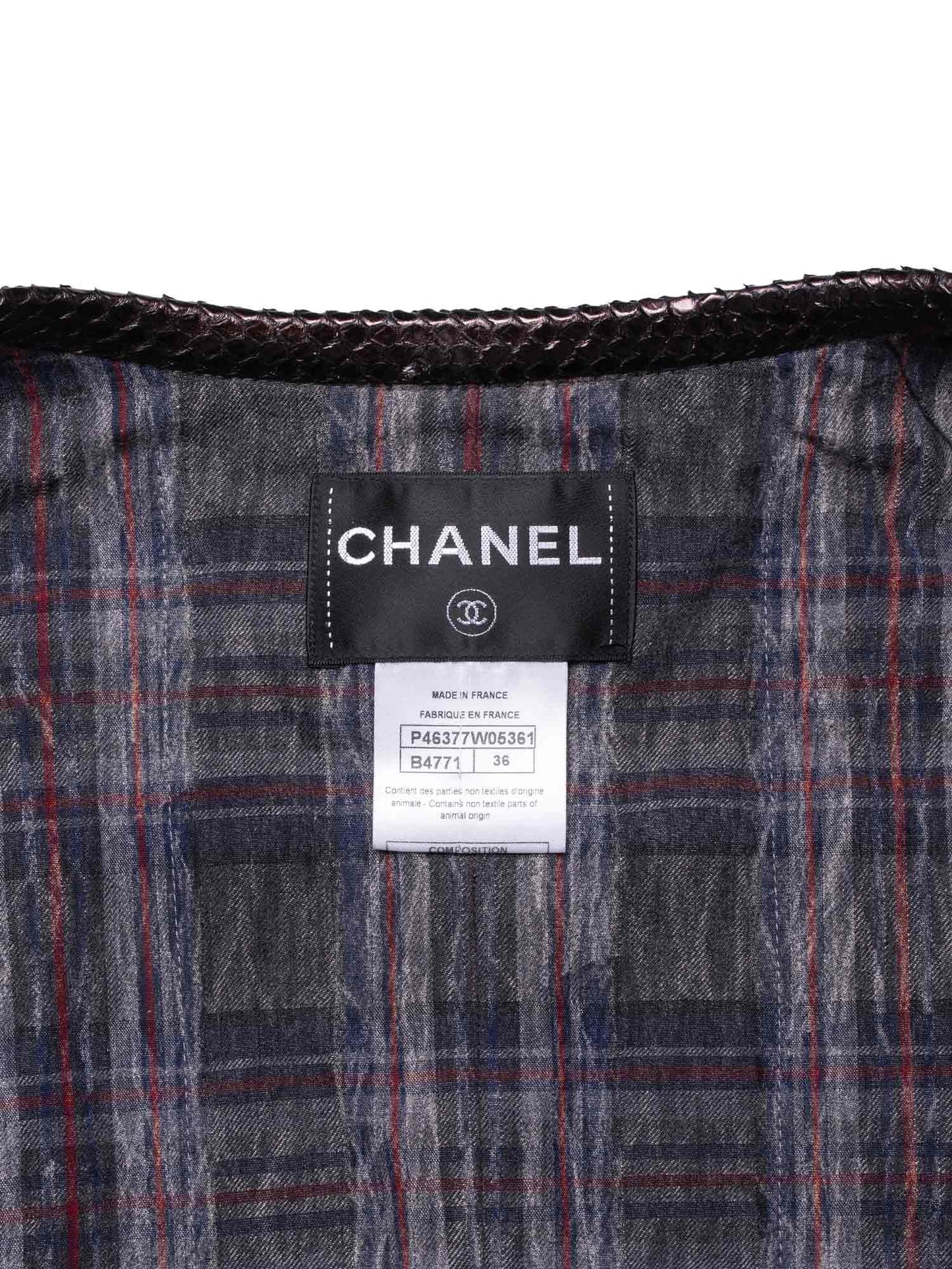 Chanel CC Logo Gripoix Tweed Fringe Fitted Jacket Green