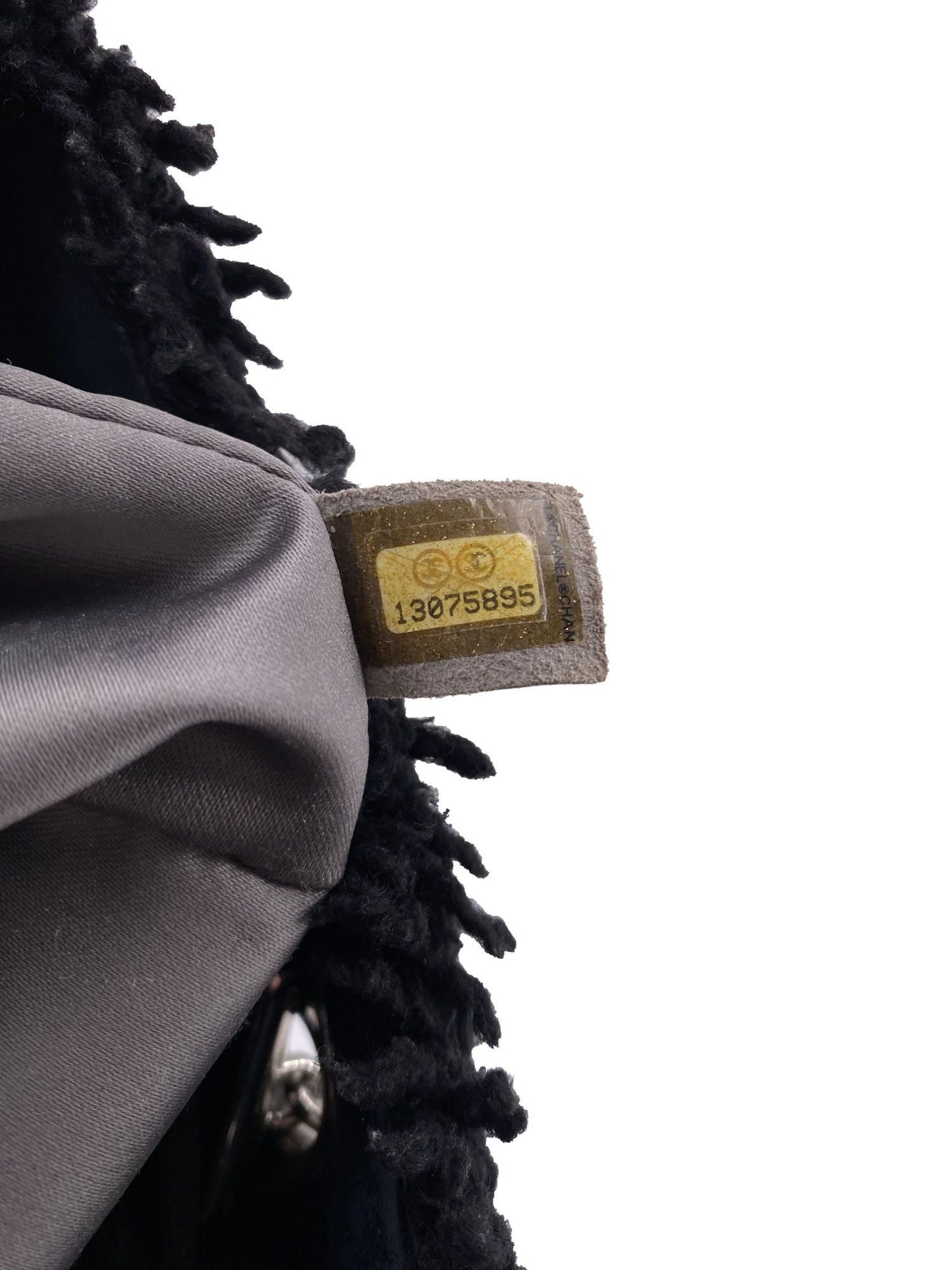 Chanel CC Logo Quilted Fringe Shopper Bag Black