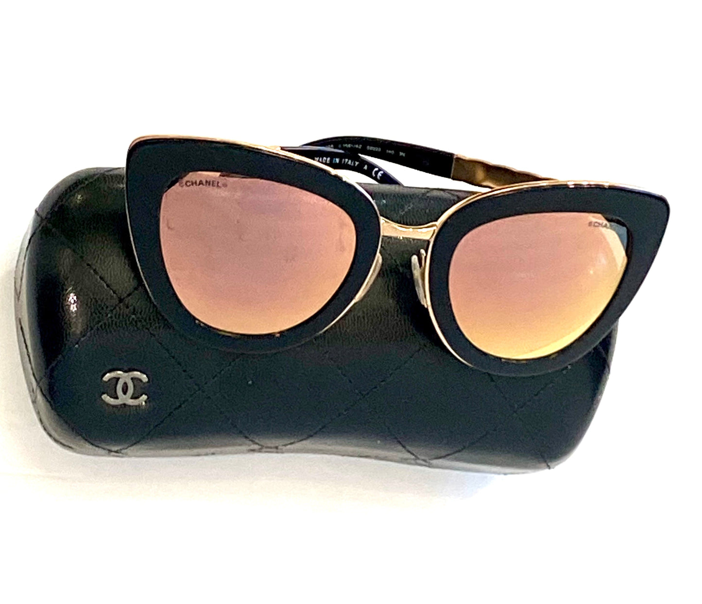 CHANEL CC CAT EYE QUILTED SUNGLASSES