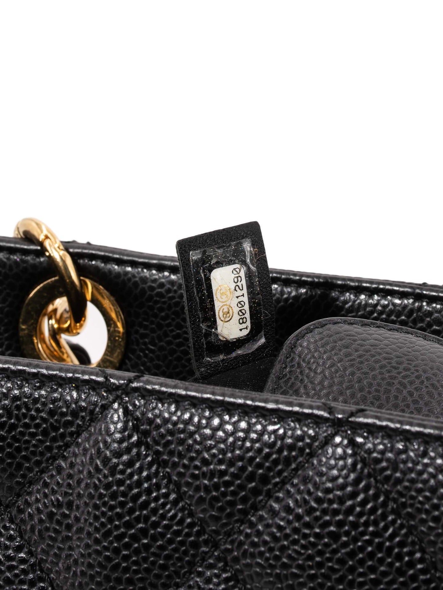 Chanel Caviar Quilted CC Logo PST Bag Black