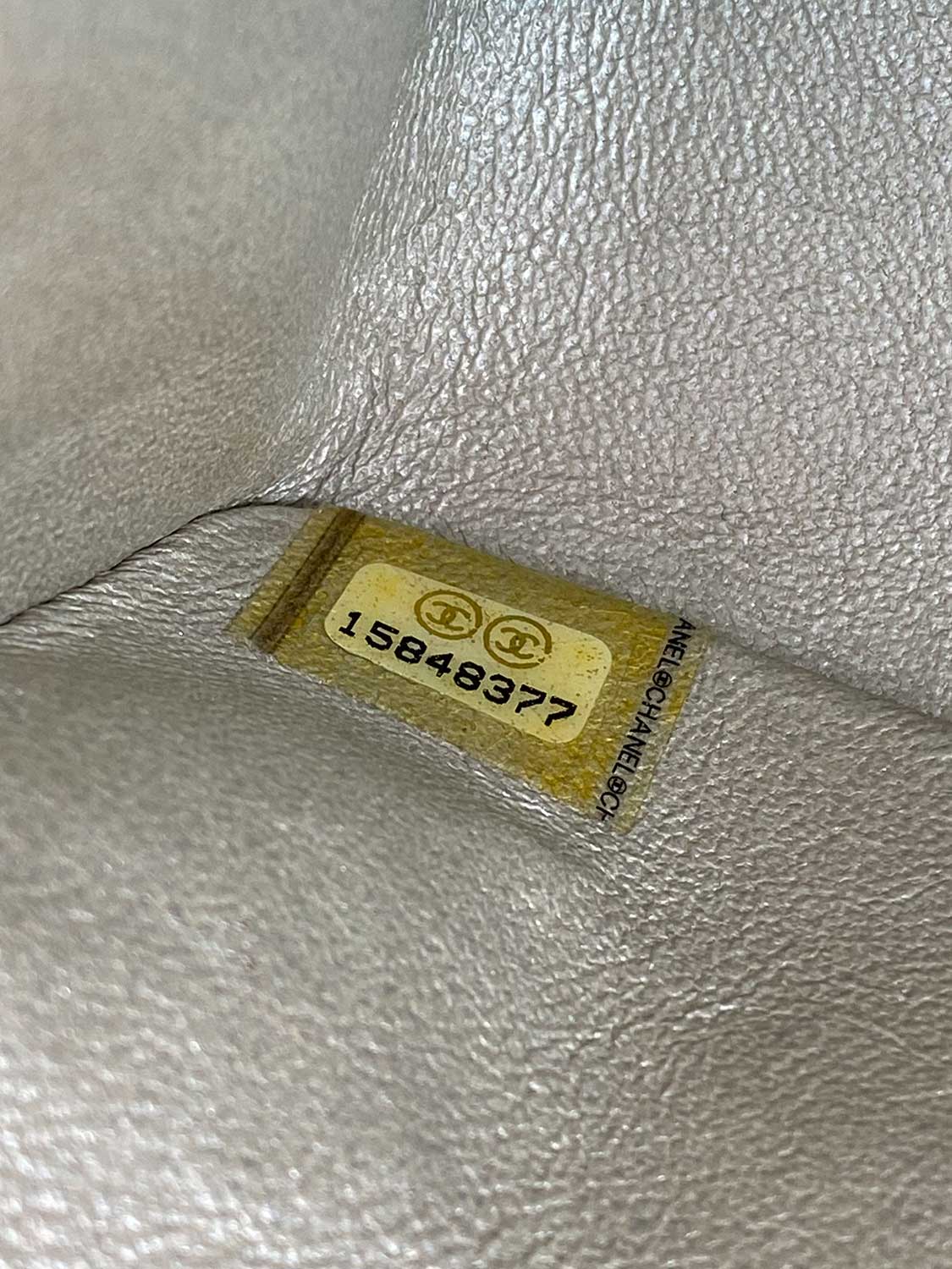 Chanel Iridescent Satin Lambskin Quilted Medium Double Flap Bag Gold