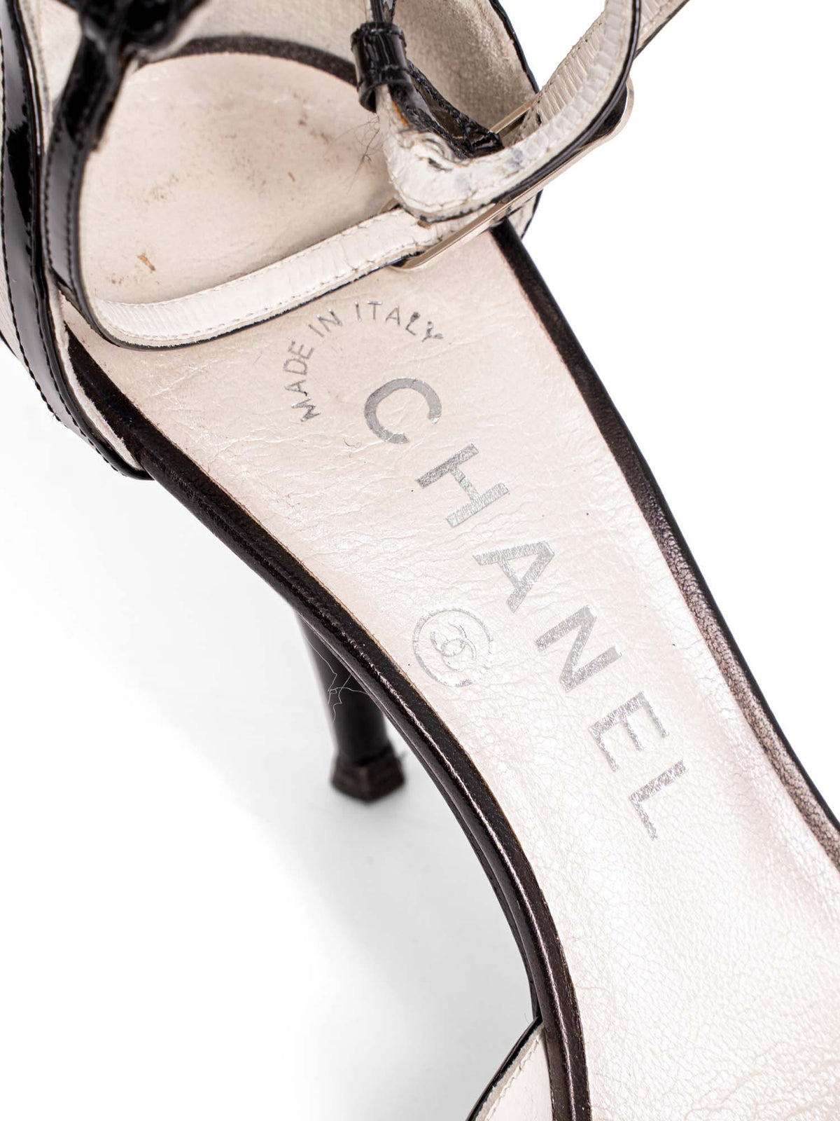 Chanel Patent Leather Pumps Black White