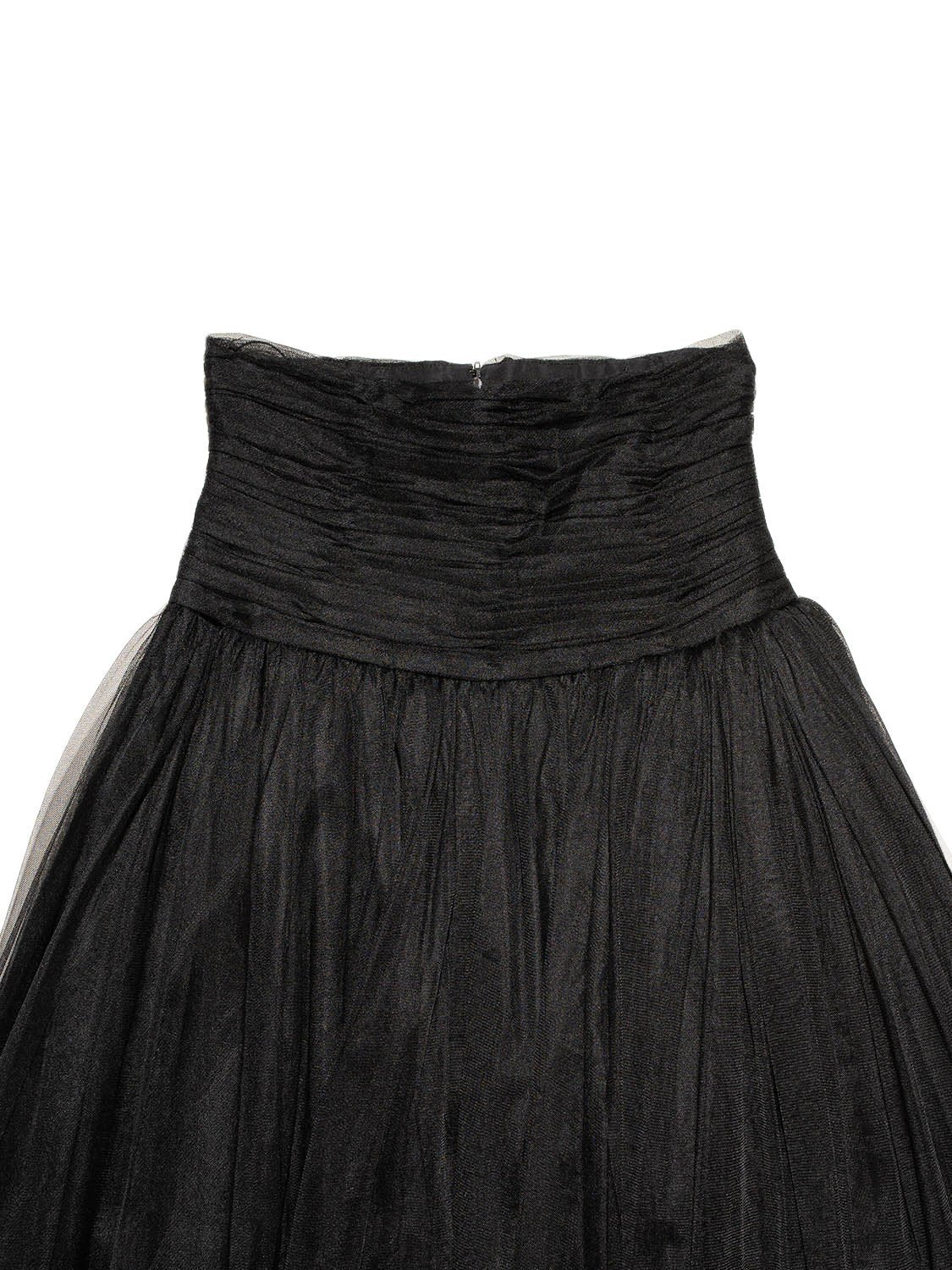 Chanel Taffeta Maxi Skirt Black