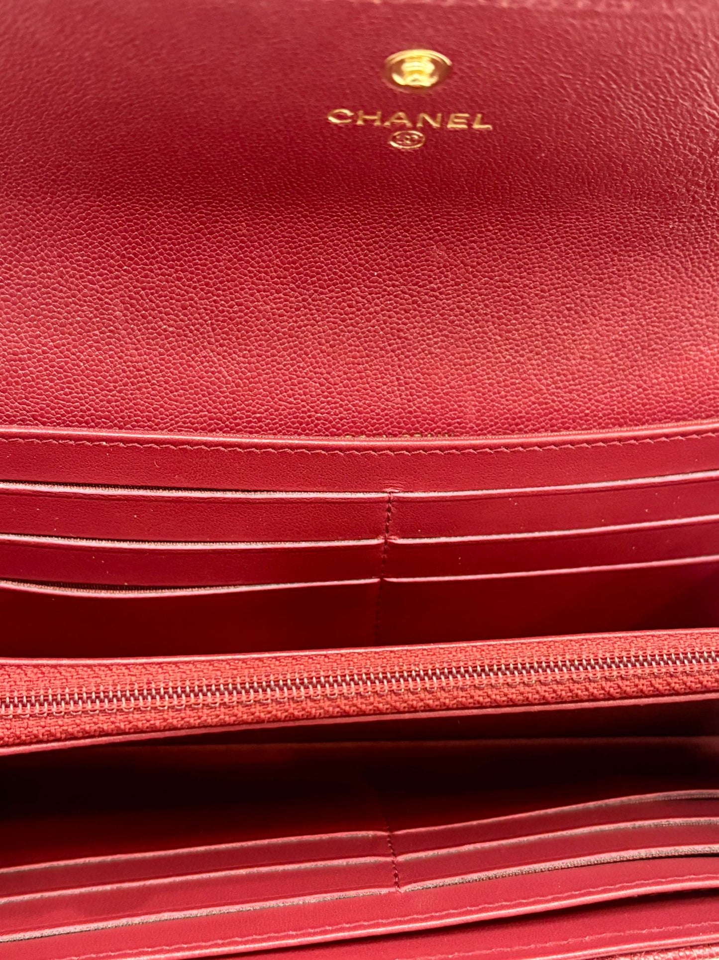 CHANEL CAVIAR QUILTED LEATHER LARGE BOY GUSSET FLAP WALLET