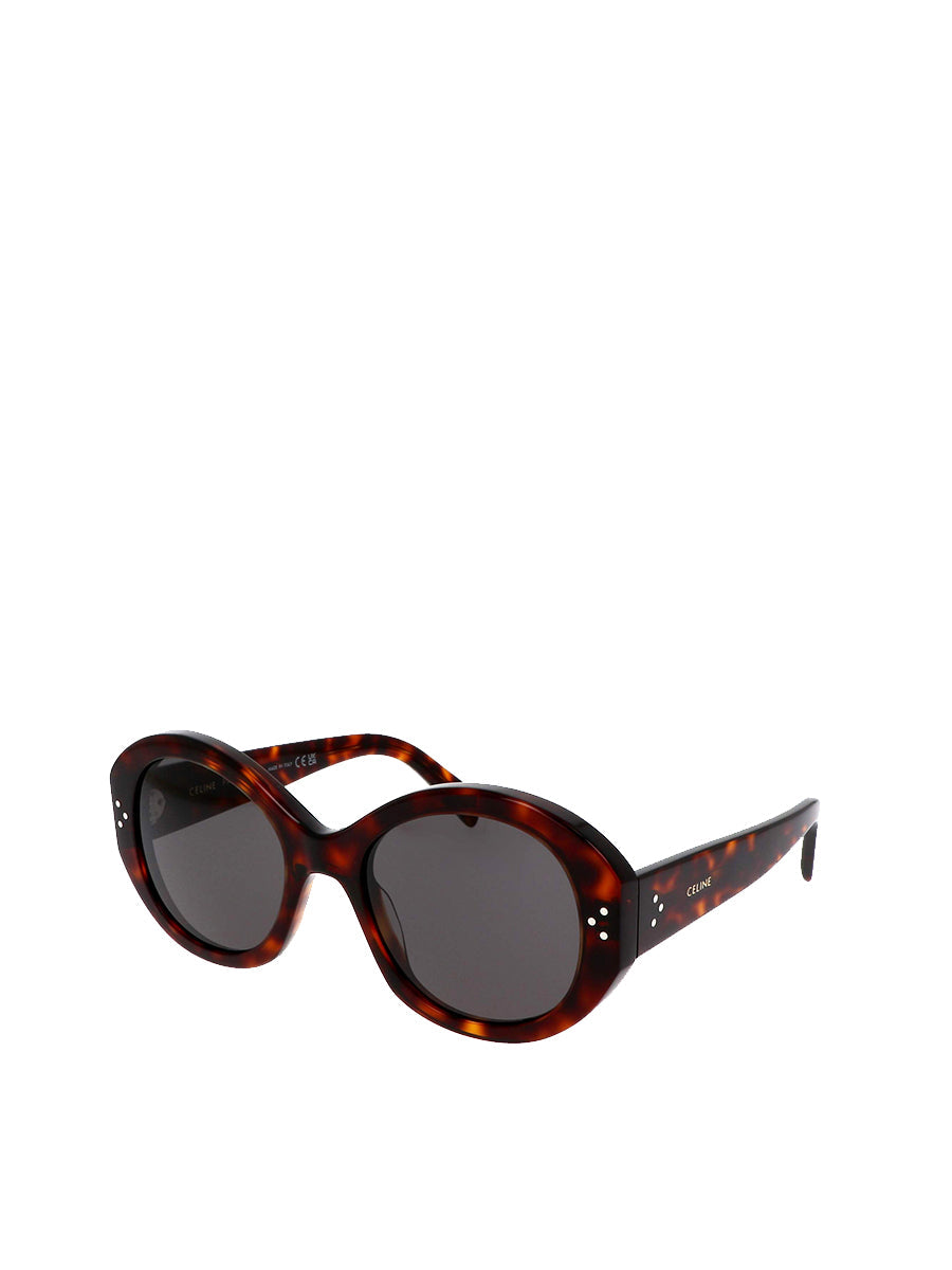 Round Sunglasses CL40240I in Red Havana