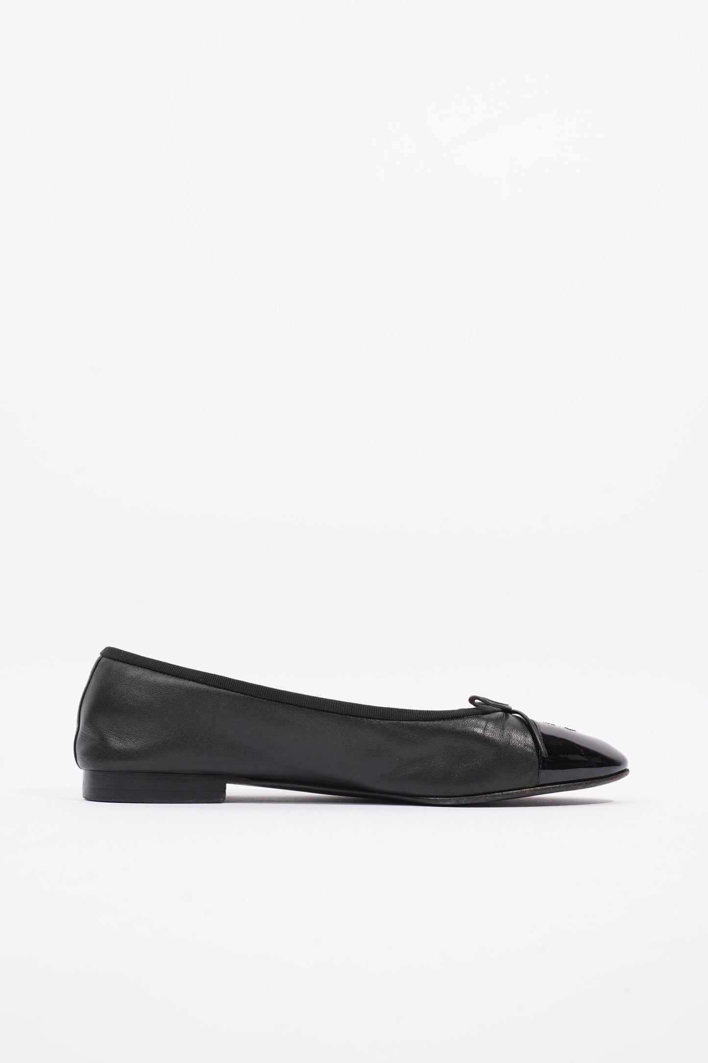 Chanel Ballet Pump Black Leather EU 41.5 UK 8.5