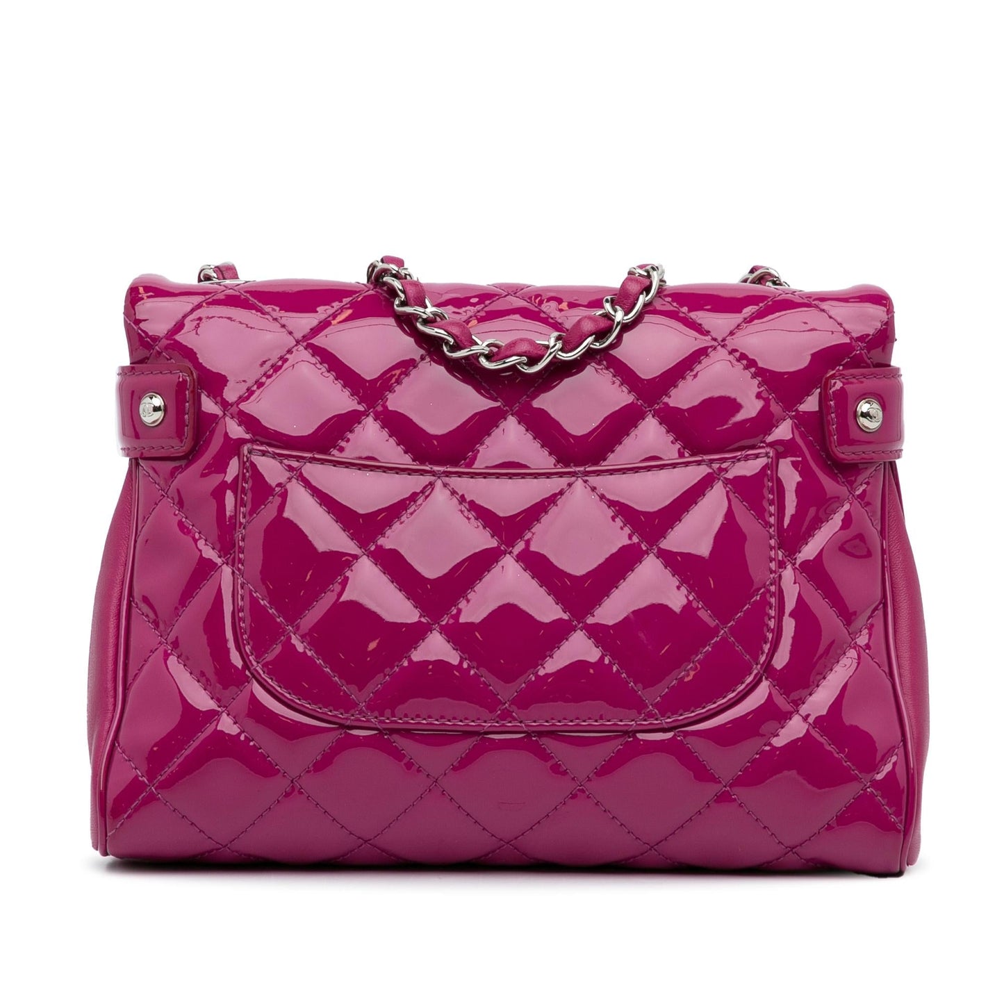 Chanel CC Quilted Patent Leather Crossbody Bag