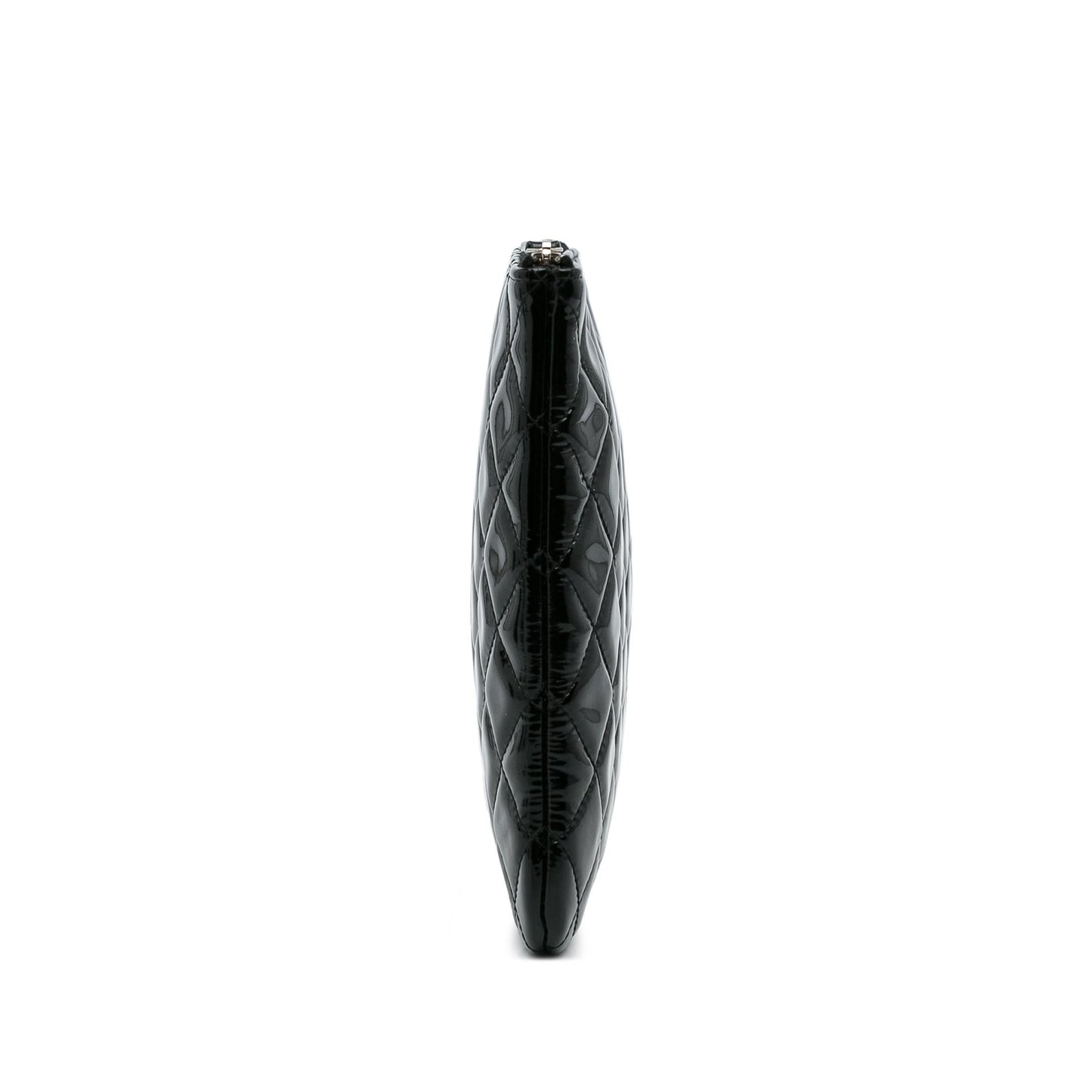 Chanel CC Quilted Patent Leather Pouch