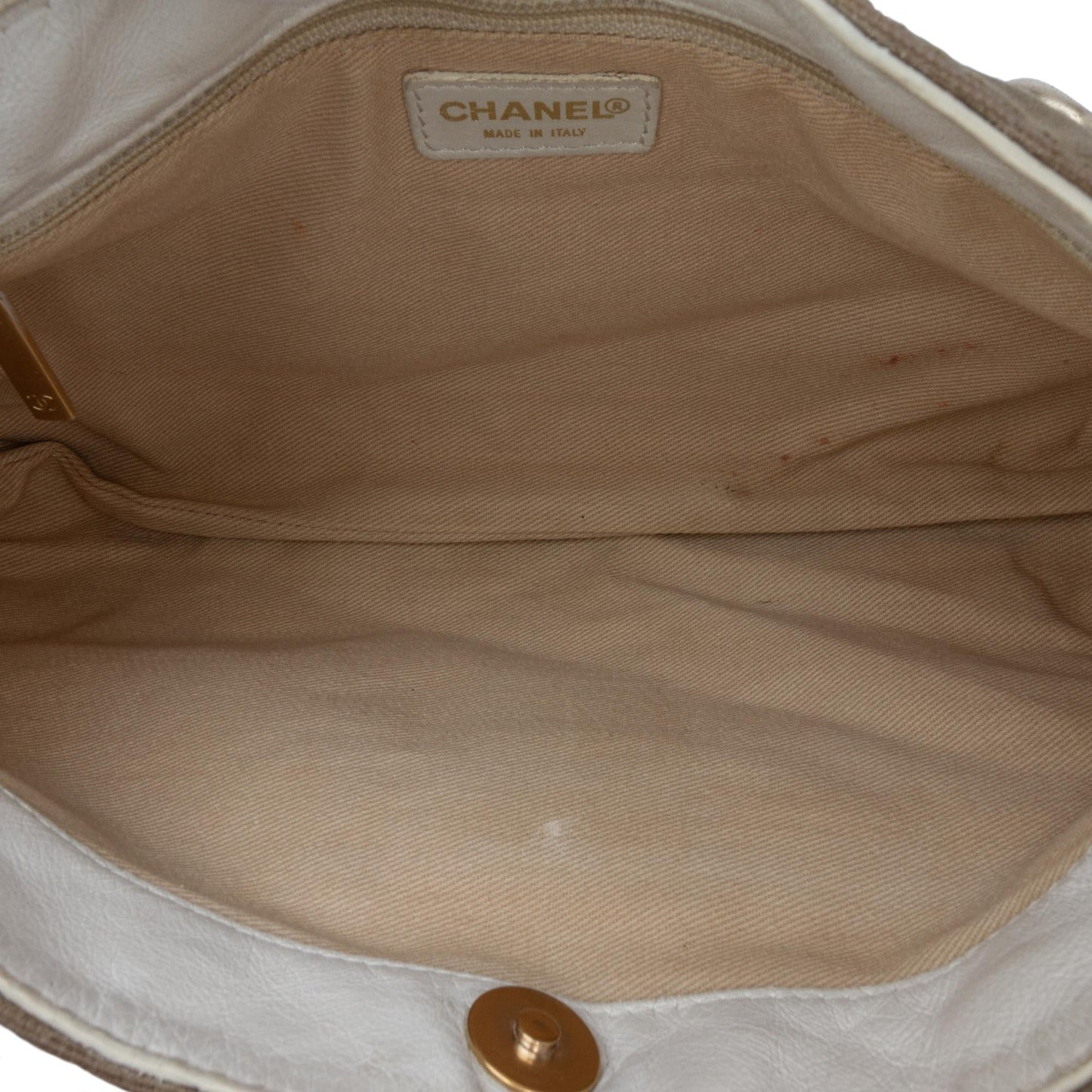 Chanel Canvas Olsen Shoulder Bag (SHG-PeoYK5)