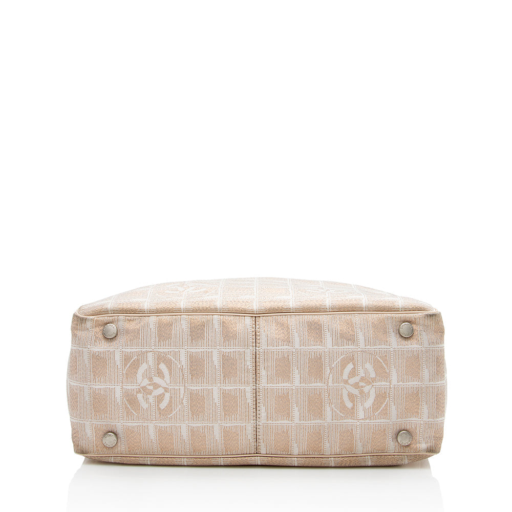 Chanel Glitter Nylon Travel Line Medium Tote (SHF-16771)