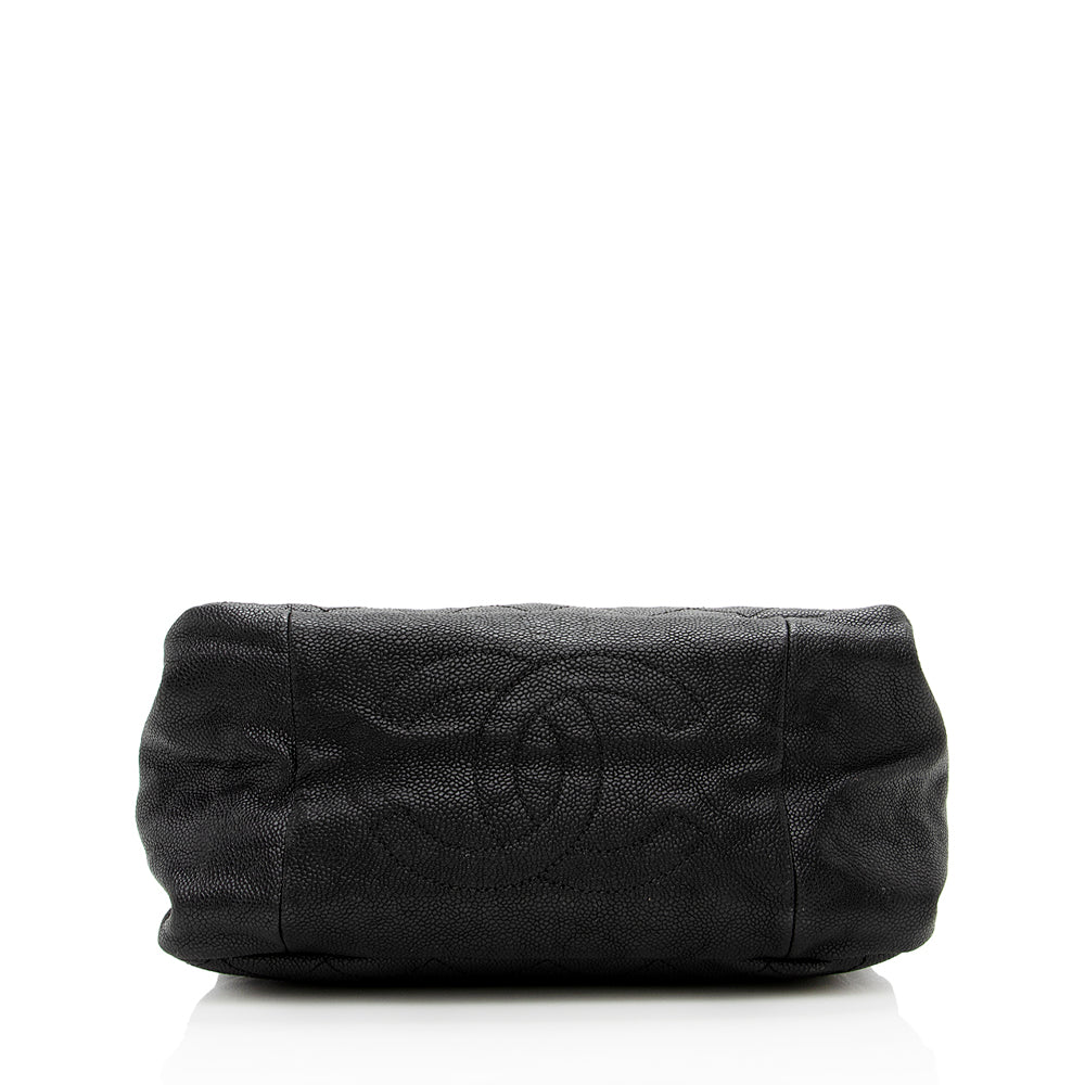 Chanel Grained Calfskin Chain Pocket Small Tote (SHF-16254)