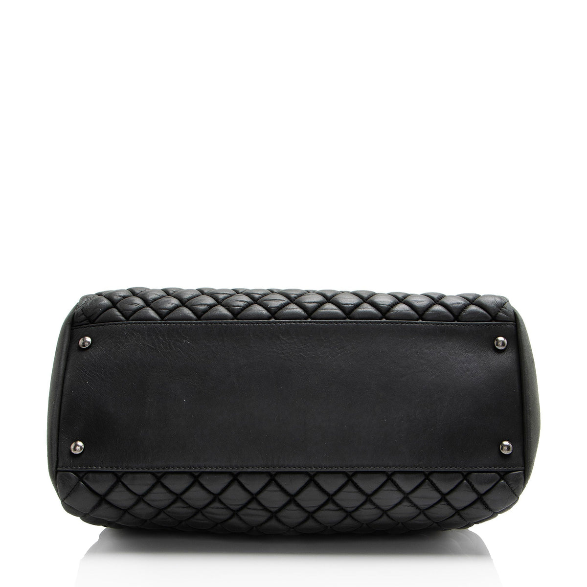 Chanel Lambskin Just Mademoiselle Large Bowler Bag (SHF-6pAwMm)