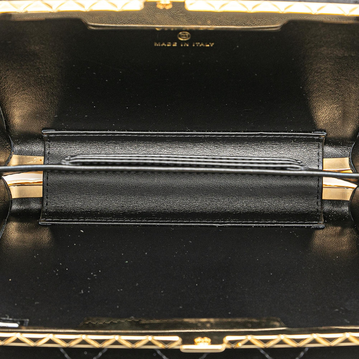 Chanel Large Glazed Goatskin Box With Chain (SHG-2qsdiw)